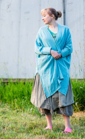 5234 Textured Cardi Turquoise