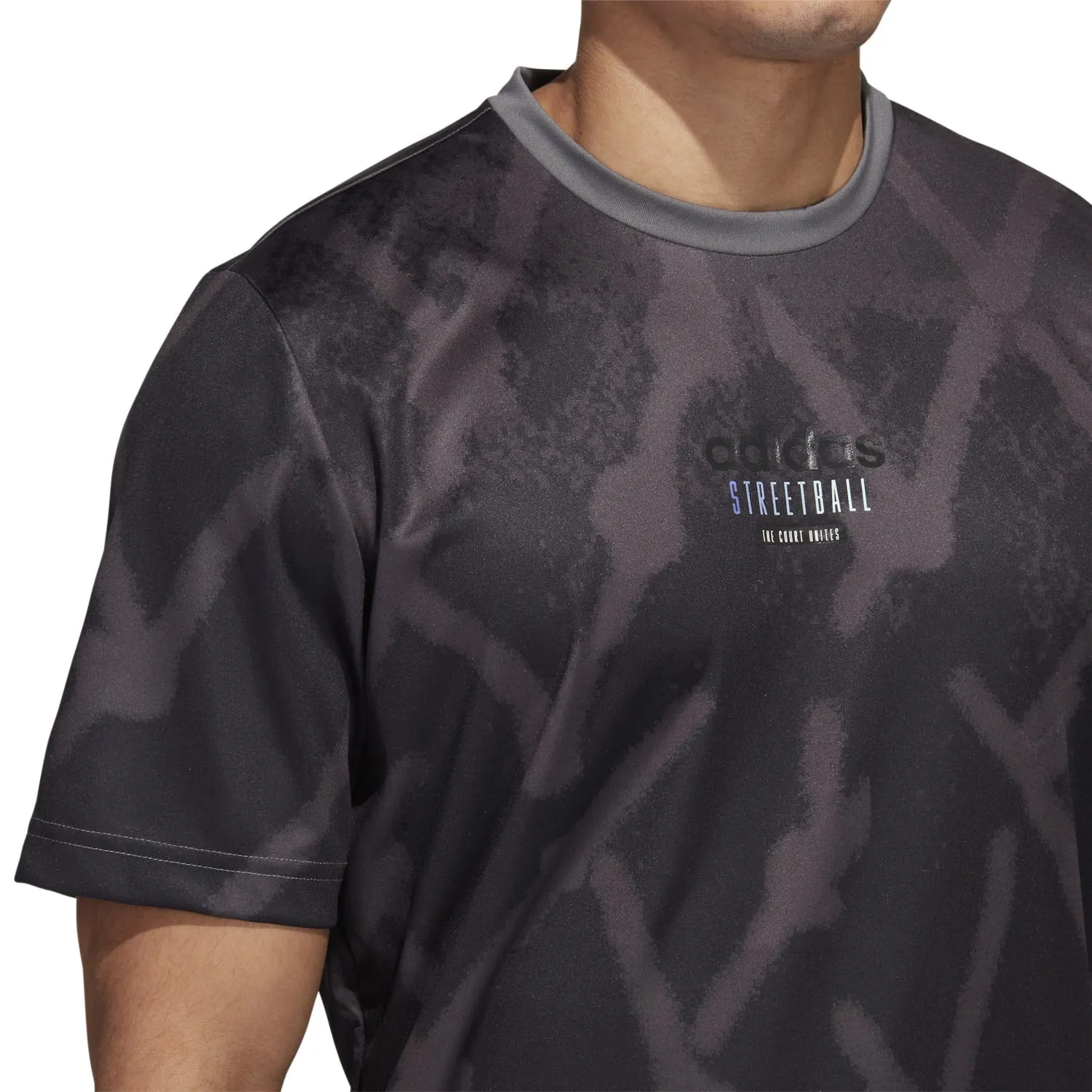 Adidas Originals Streetball AOP Graphic Tee Grey H47037