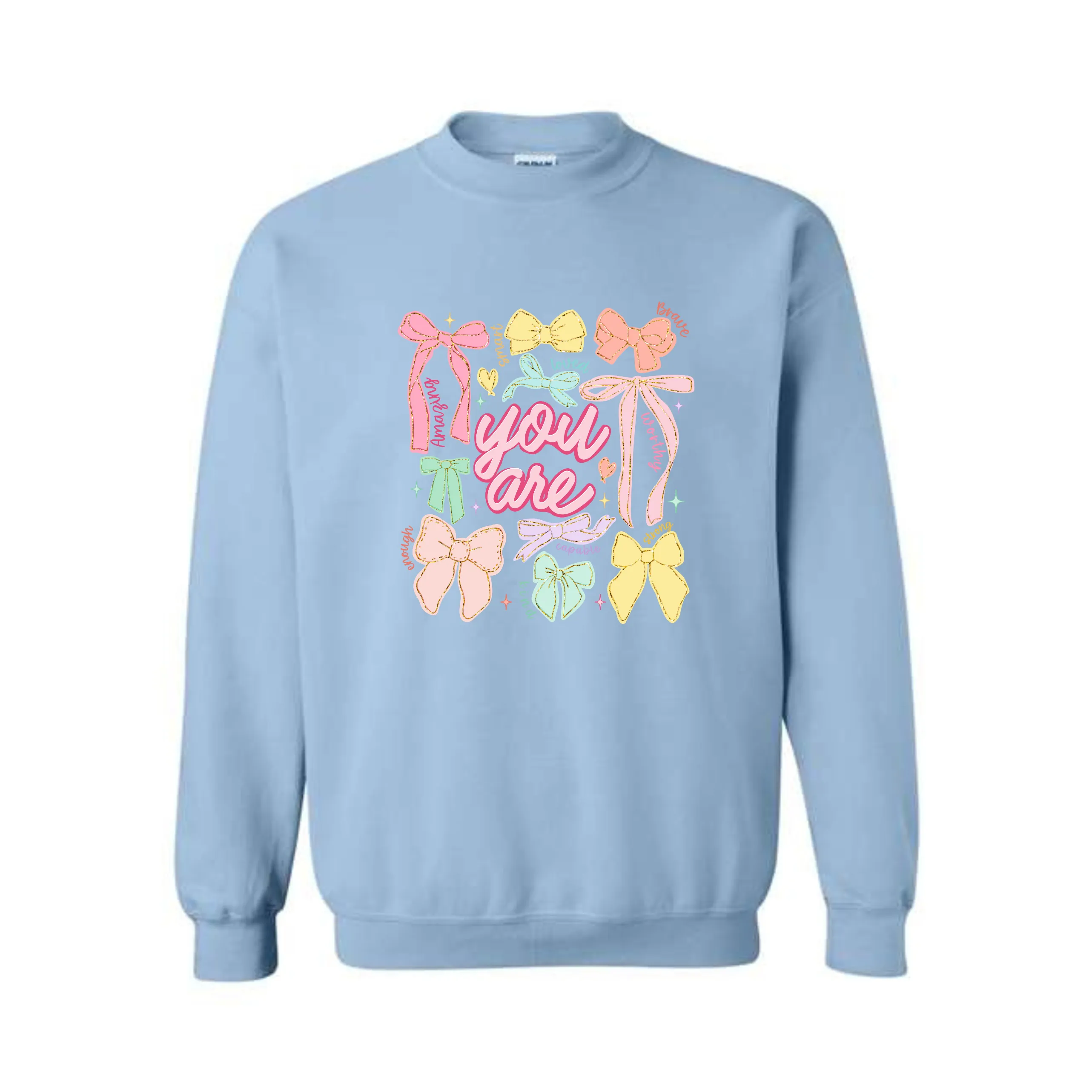 Affirmation Bows Graphic Sweatshirt - 5 Colors