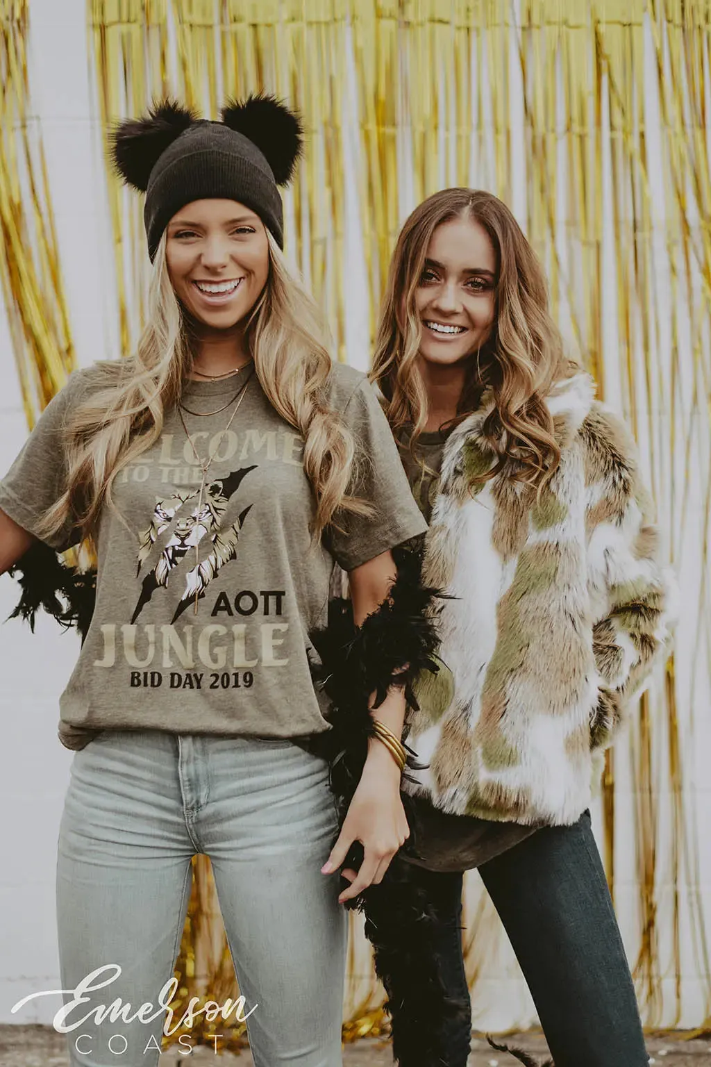 Alpha Omicron Pi Jungle Theme Bid Day Tee