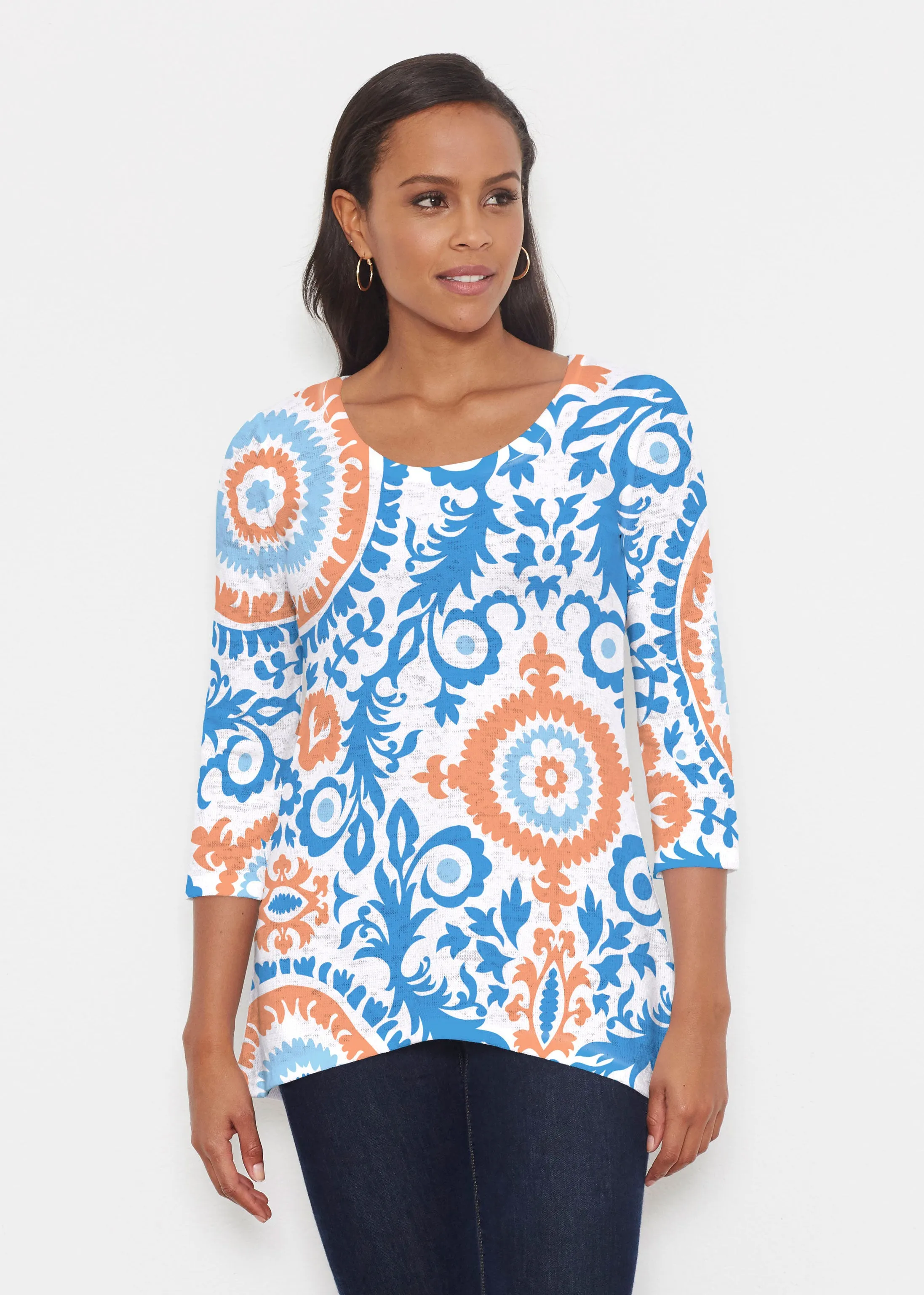 Archery Navy (14208) ~ Katherine Hi-Lo Thermal Tunic