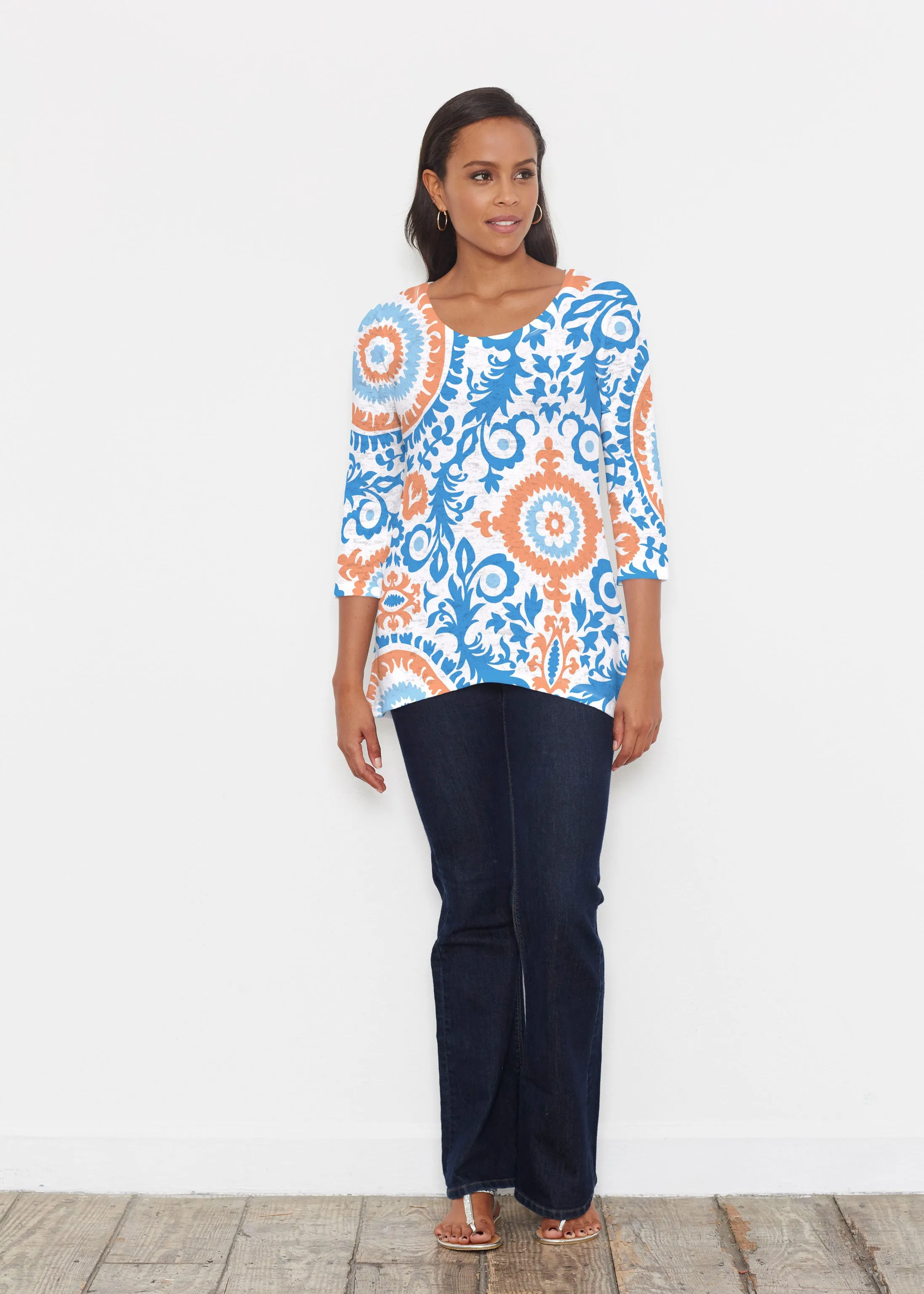 Archery Navy (14208) ~ Katherine Hi-Lo Thermal Tunic