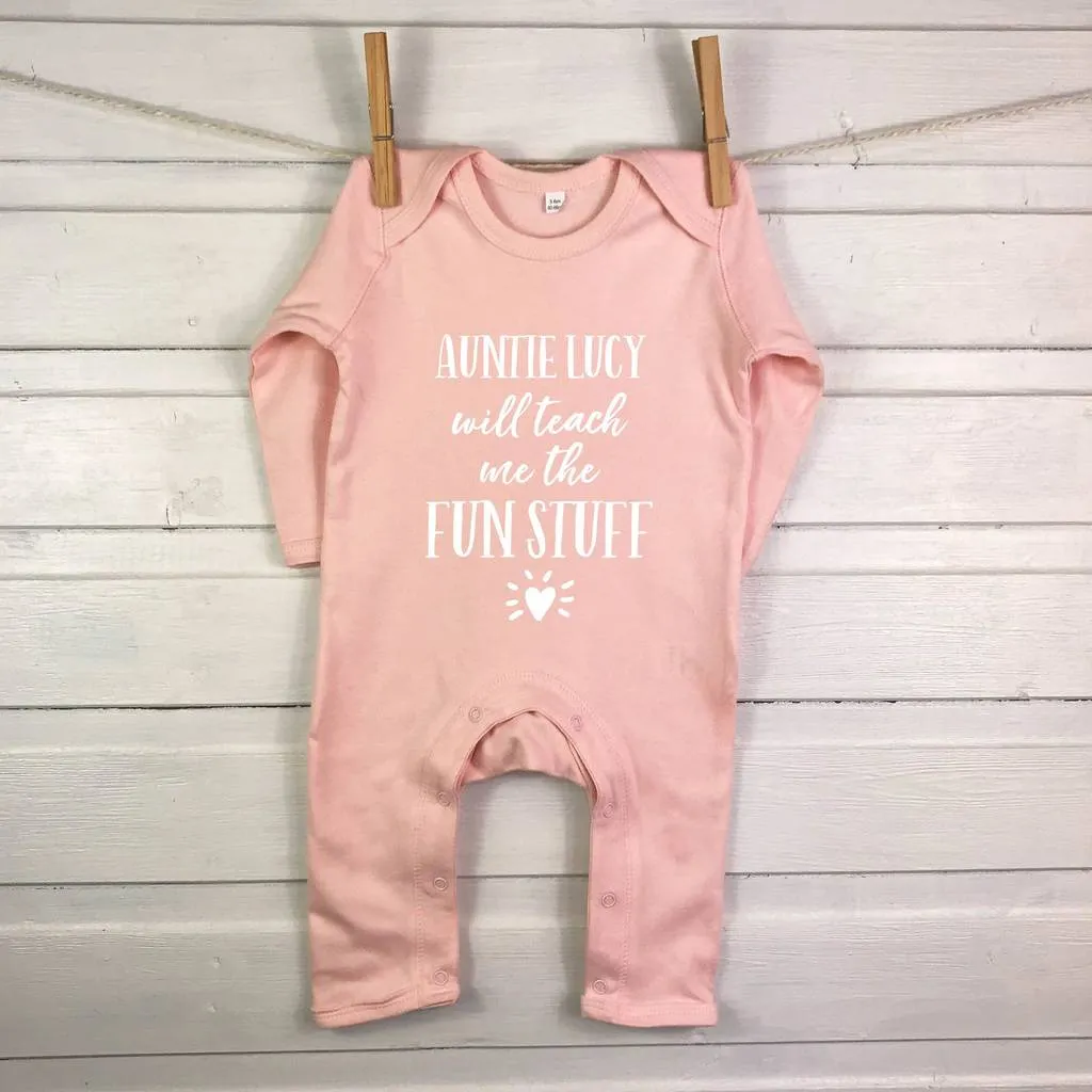 Auntie… Will Teach Me The Fun Stuff Rompersuit