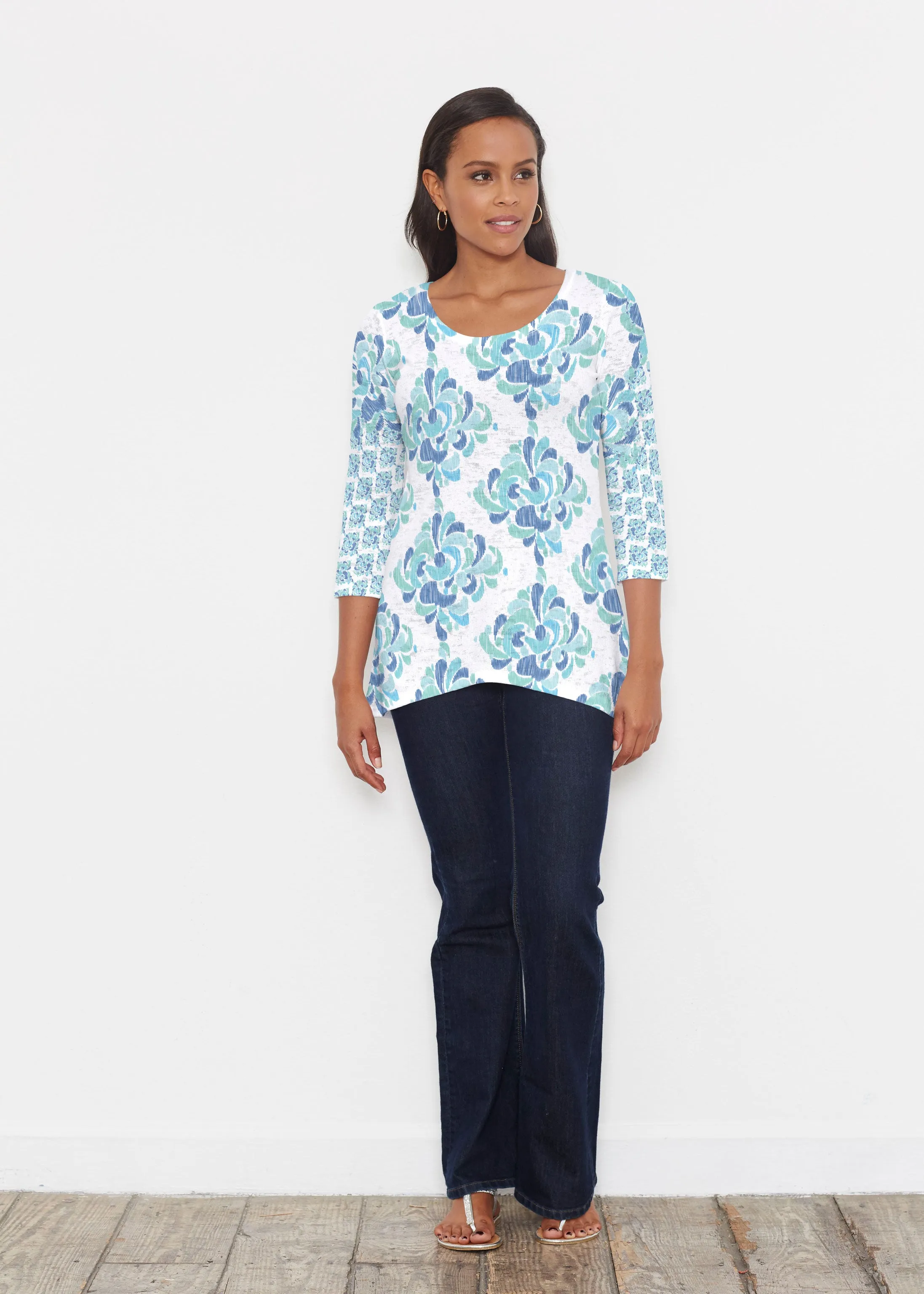 Be Jeweled (7811) ~ Katherine Hi-Lo Thermal Tunic