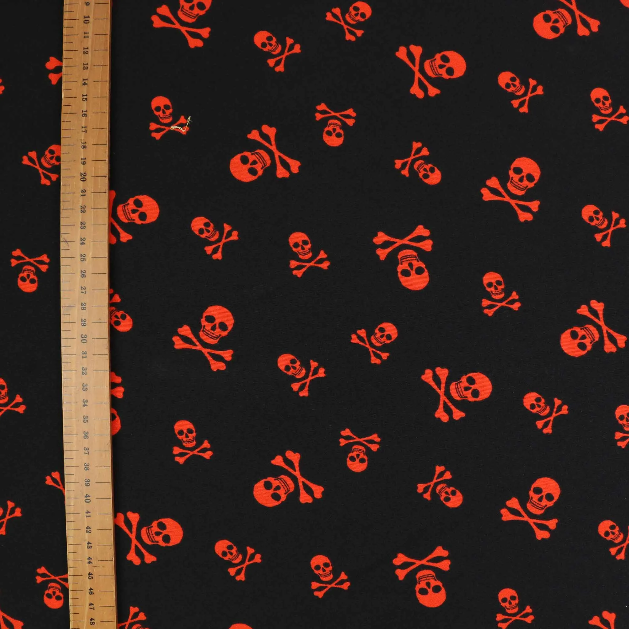 Bi Stretch fabric - Black and red