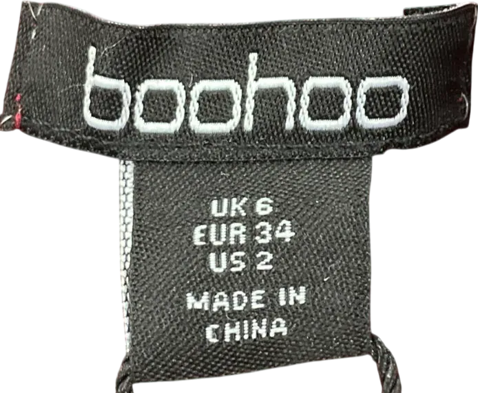 boohoo Red Petite Sequin Open Back Mini Dress UK 6