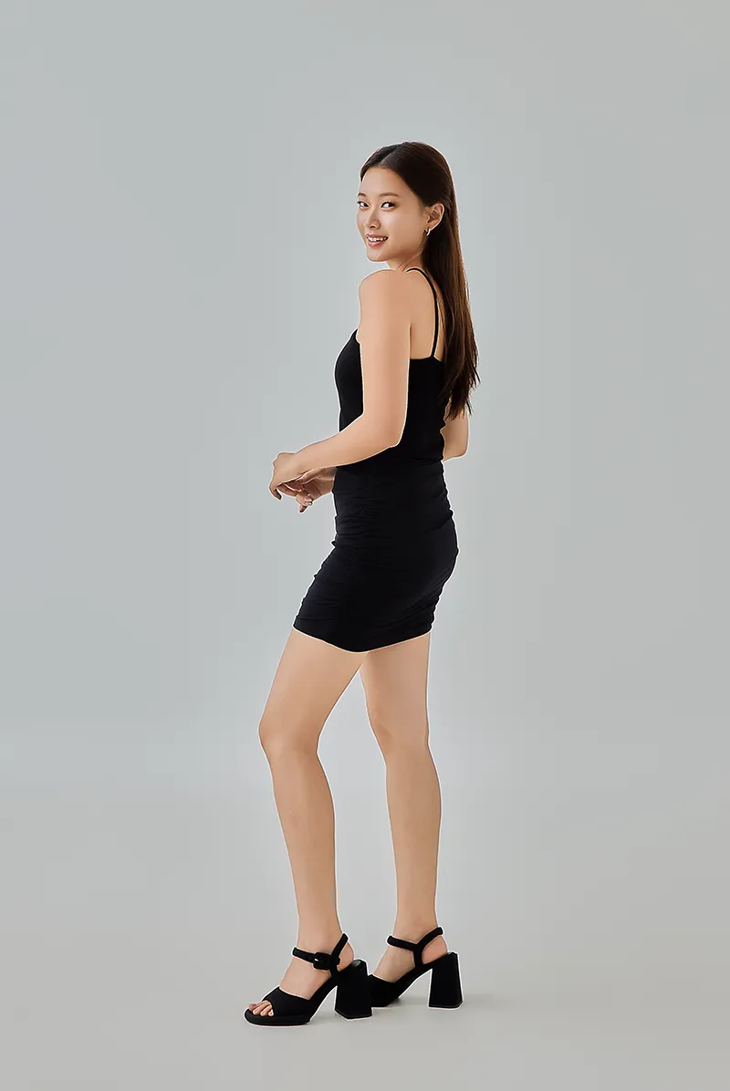 Briella Ruched Mesh Mini Skirt