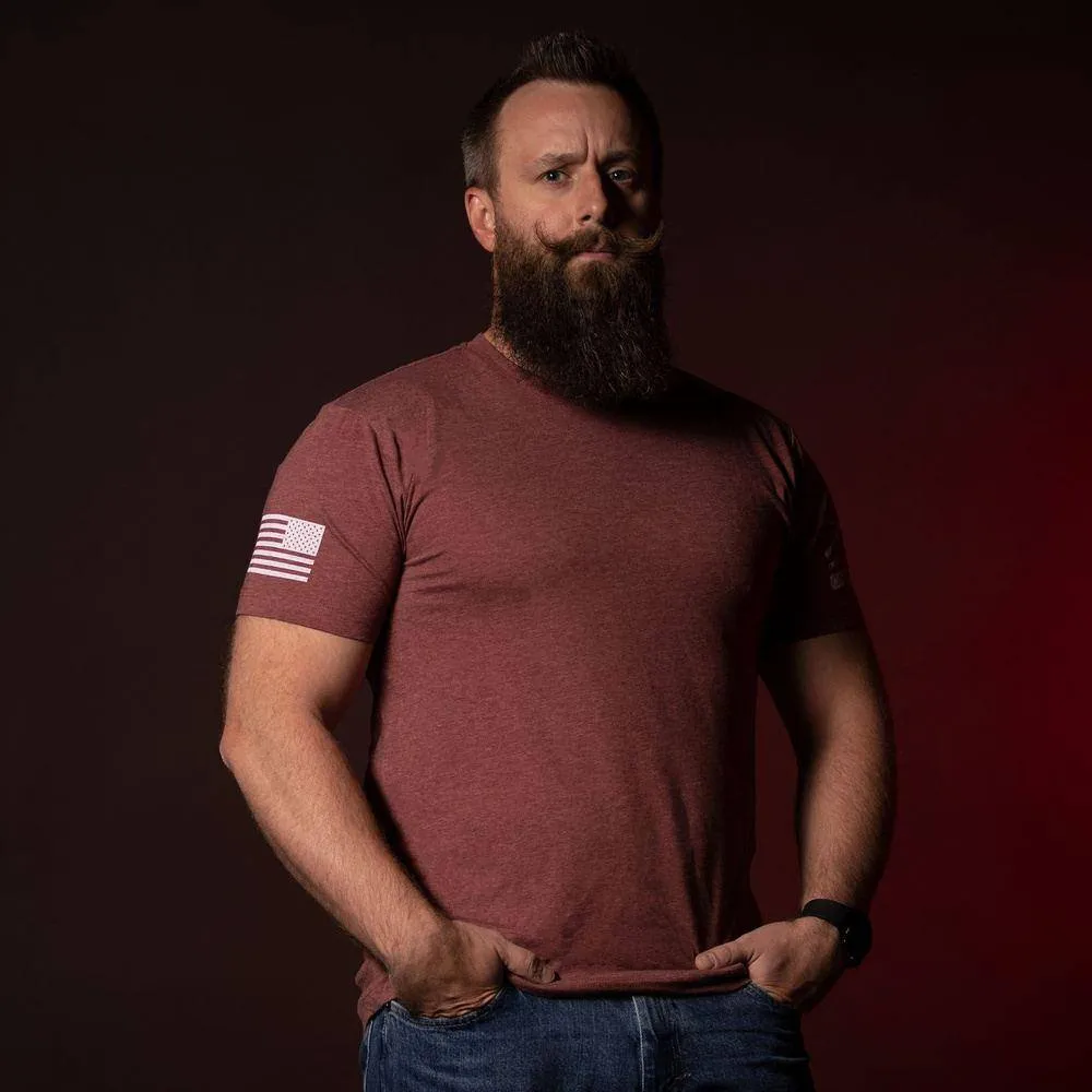 Club Member - Men's Basic T-Shirt - Heather Burgundy