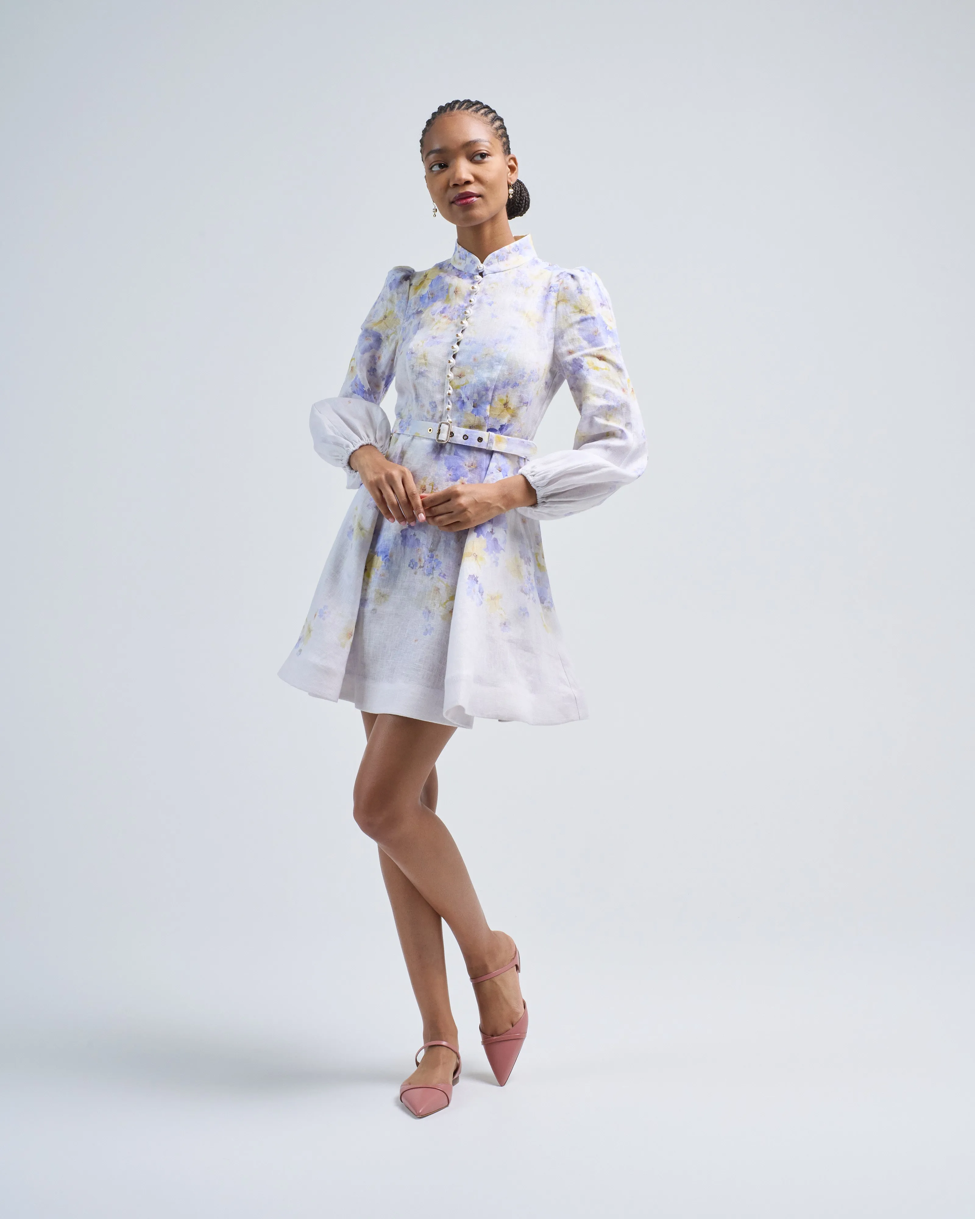 crush buttoned mini dress