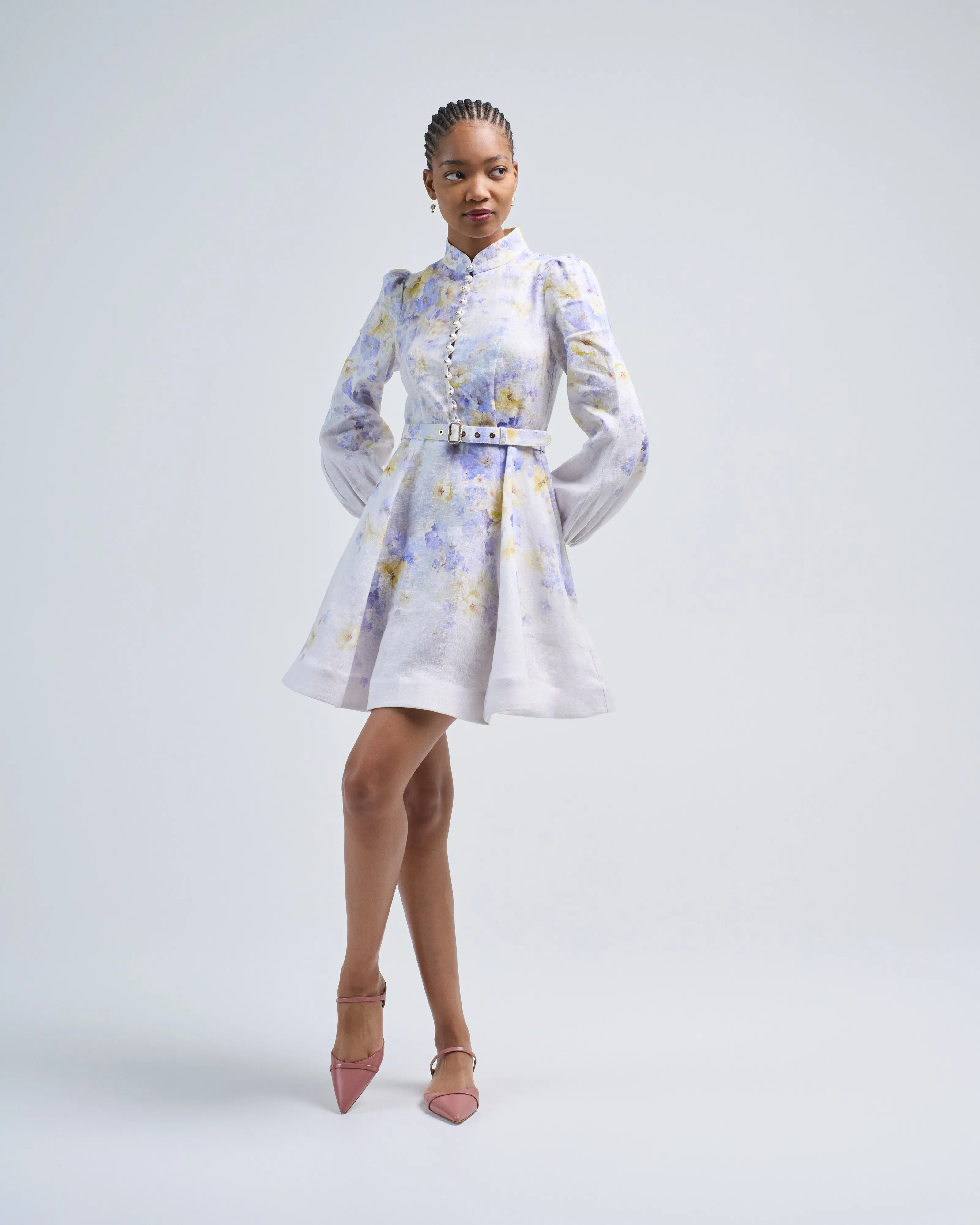 crush buttoned mini dress