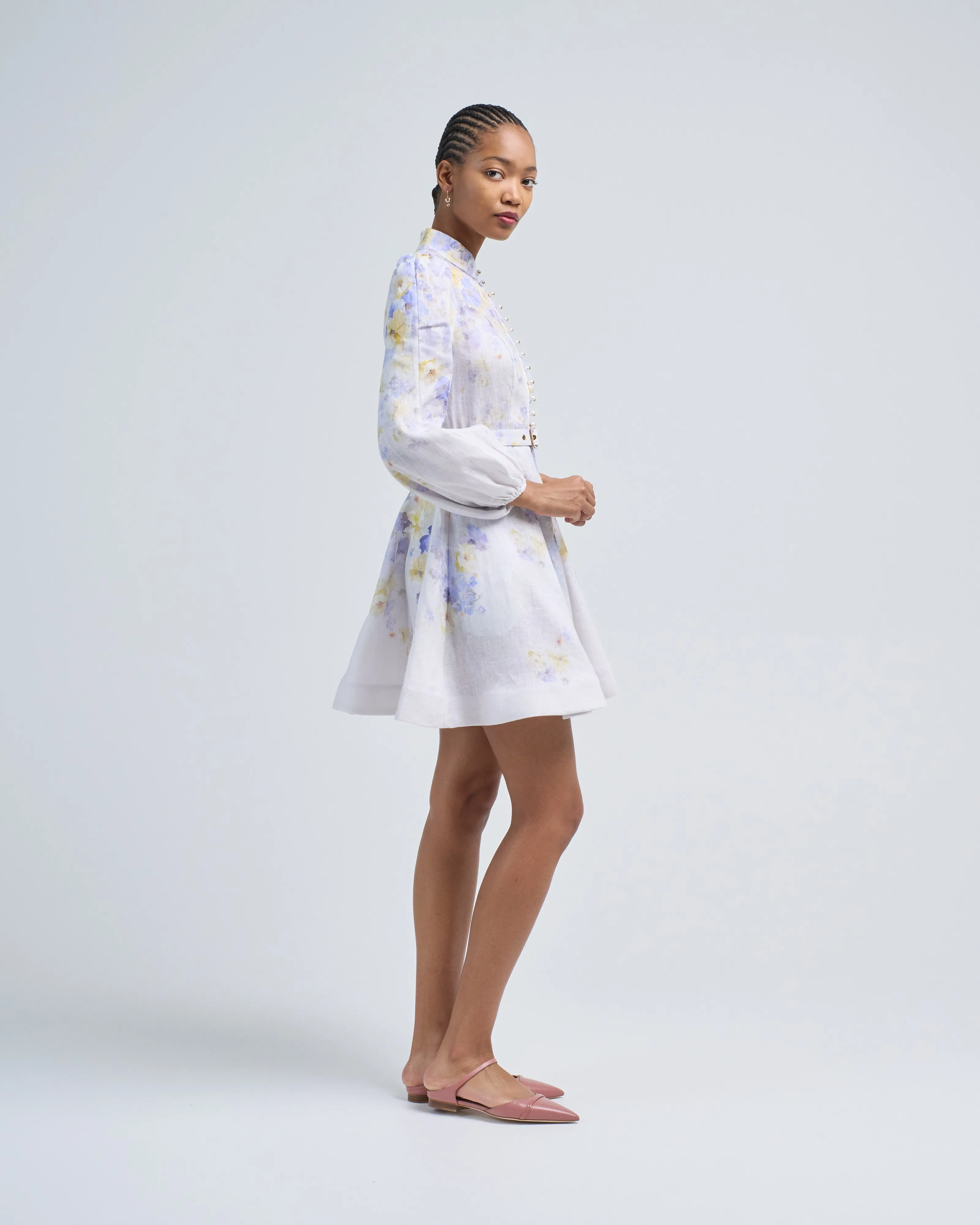 crush buttoned mini dress