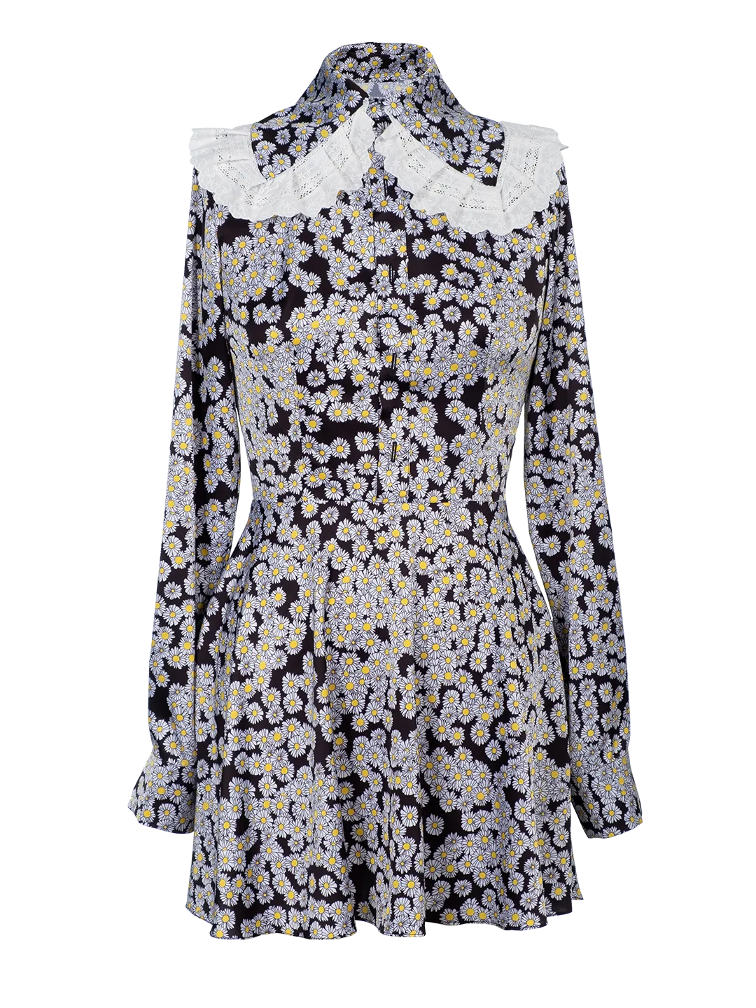 Daisy-print Mini Longsleeved Dress