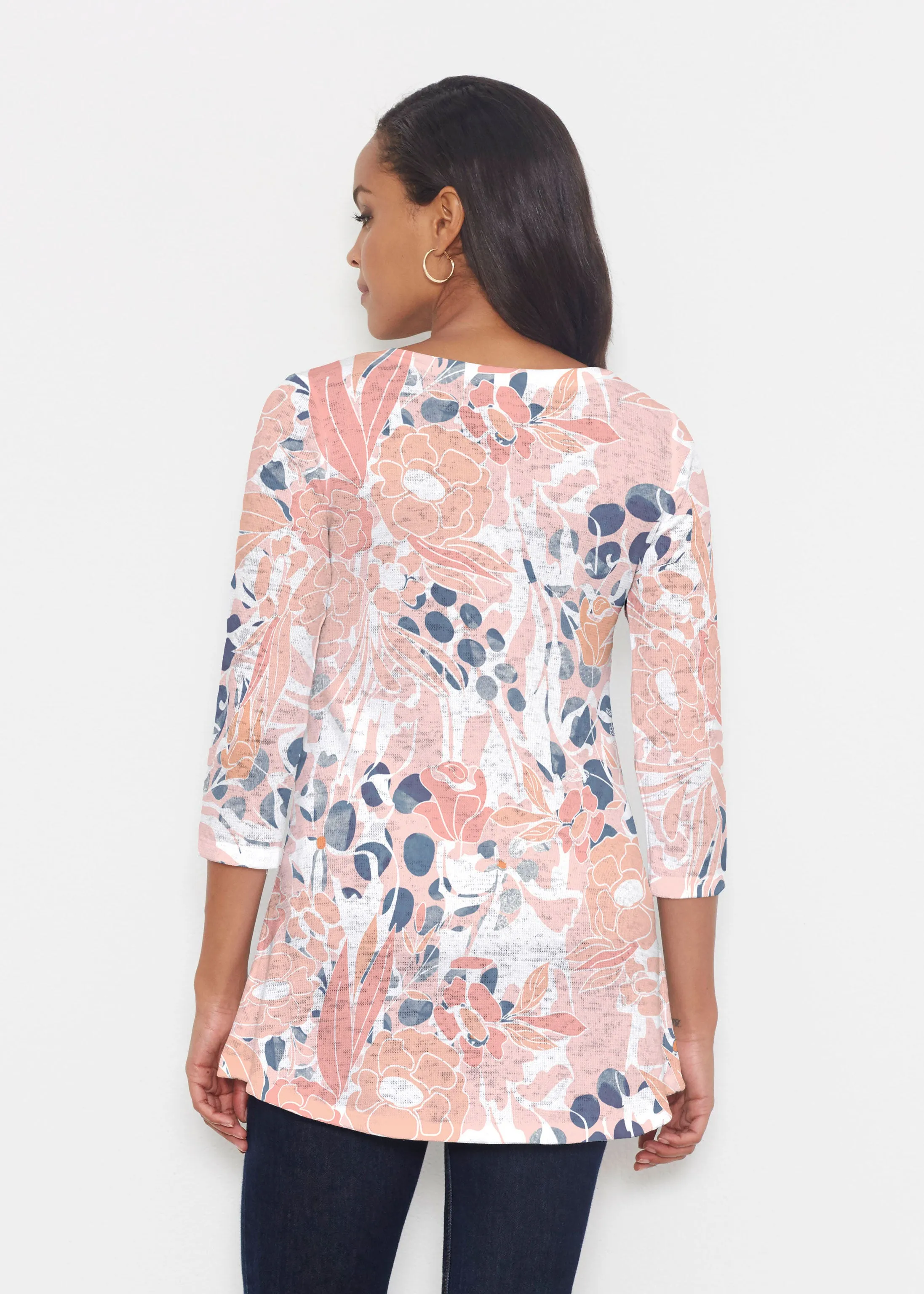 Daydream Florals (7805) ~ Katherine Hi-Lo Thermal Tunic