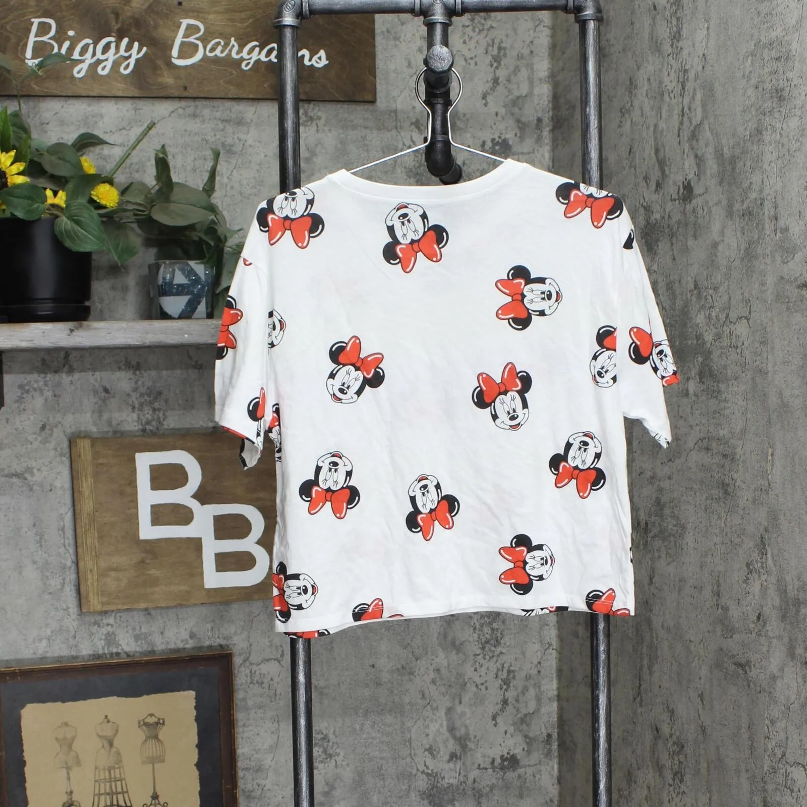 Disney Womens Minnie Mouse Graphic T-Shirt Tee 166d9abb6a4c0f White L