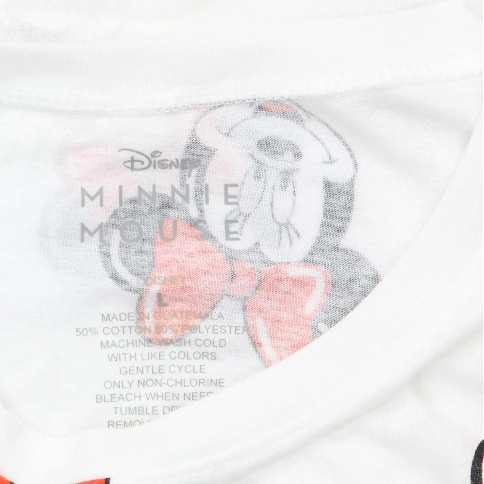 Disney Womens Minnie Mouse Graphic T-Shirt Tee 166d9abb6a4c0f White L