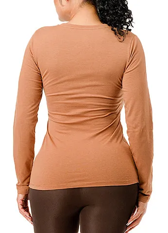 DODO BASIC V-NECK LONG SLEEVE  T-SHIRT(DWT1202) <Bundle>