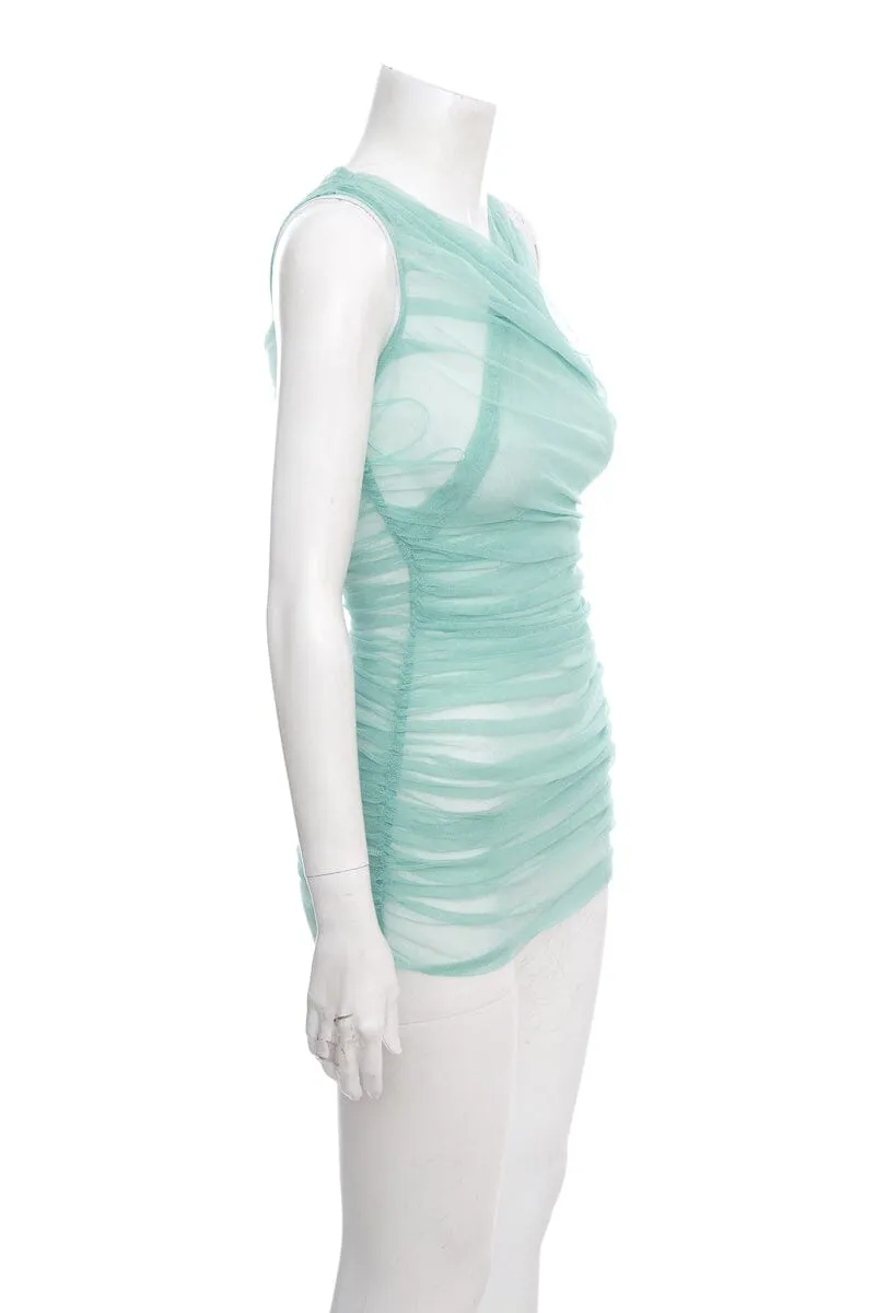 Dolce & Gabbana Mint Tulle Sleeveless Mini Dress SZ 40 NWT
