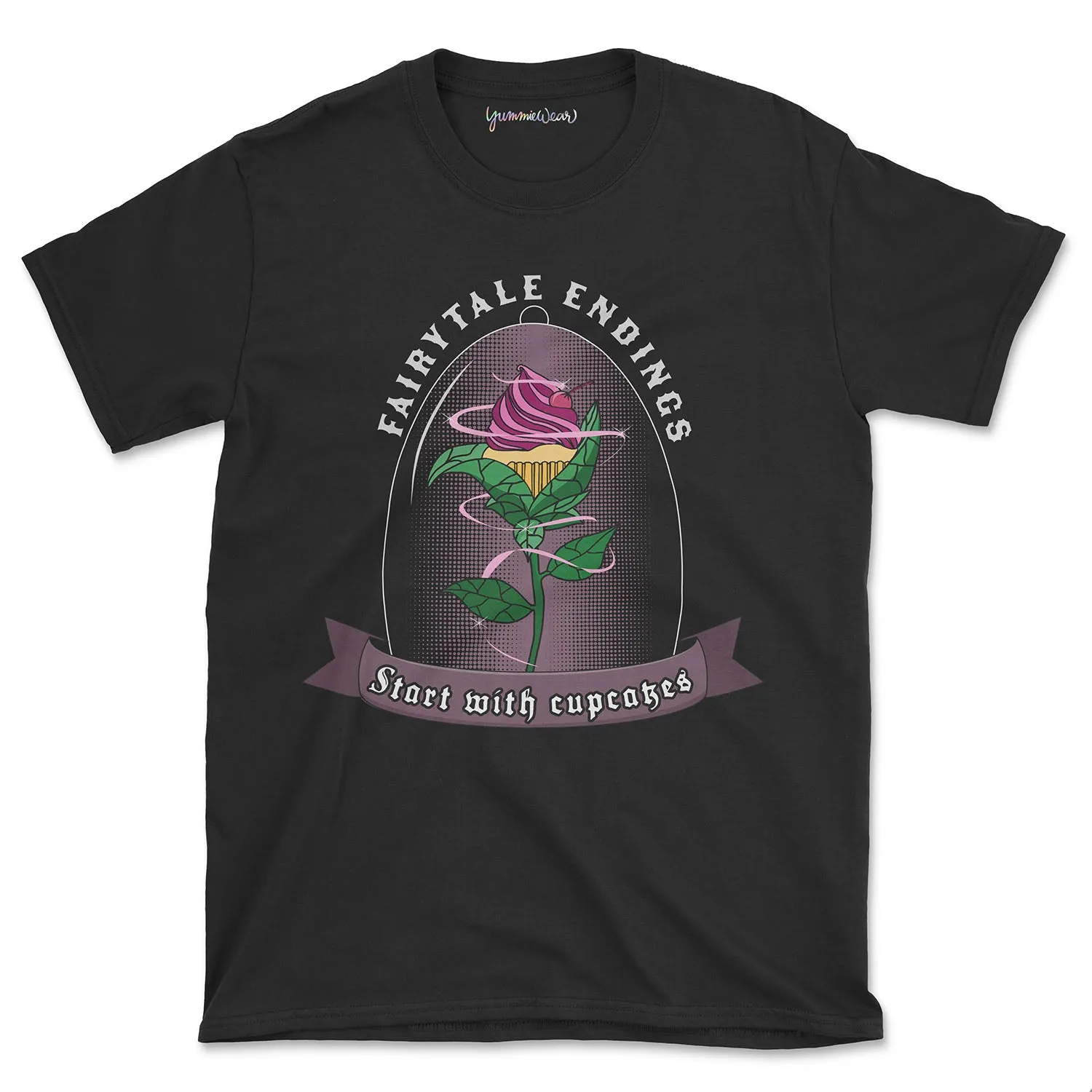 Enchanted Cupcake Rose Basic T-Shirt