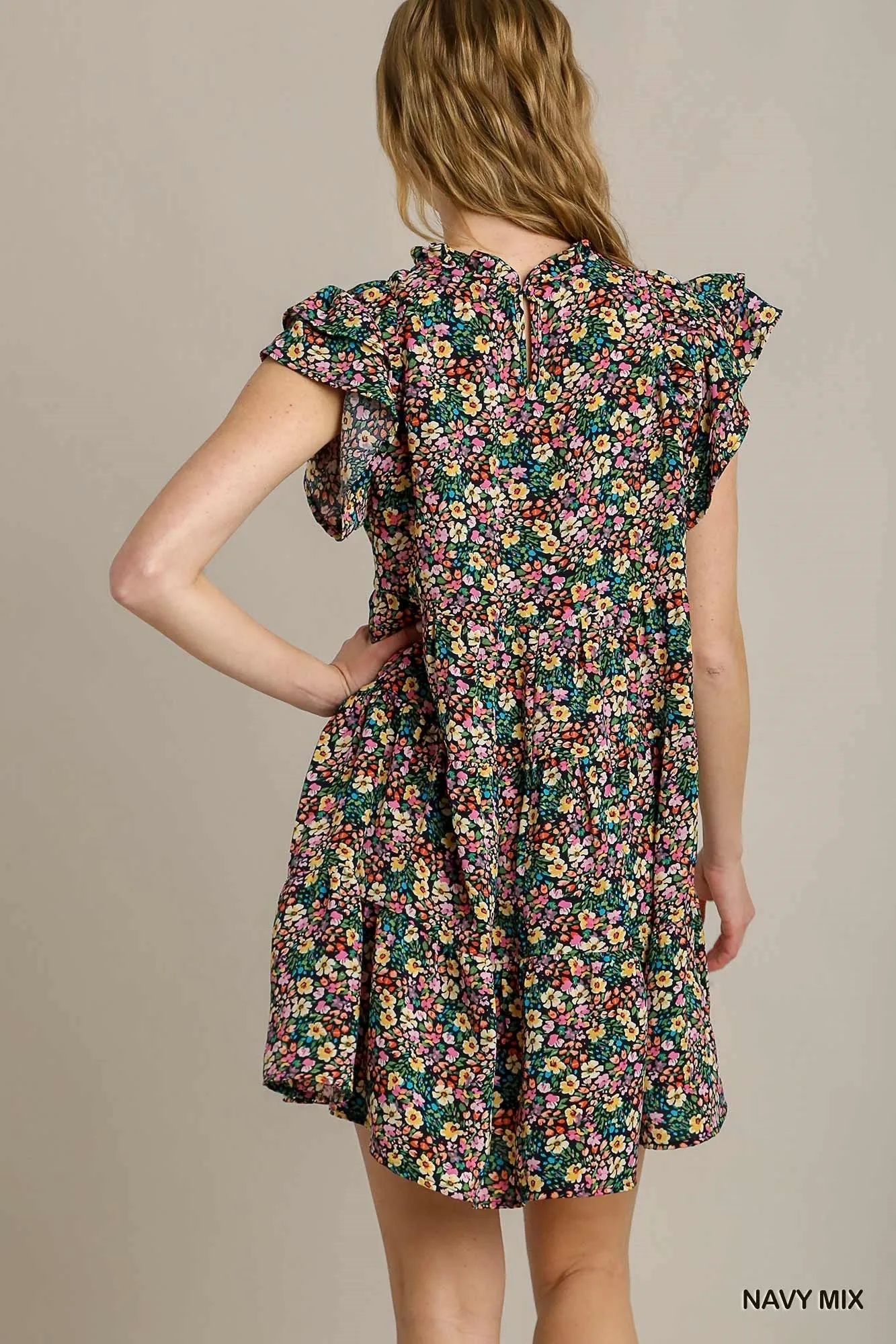 Floral Print Mini Dress