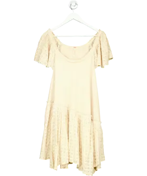 Free People Beige Wanderlust Mini Dress UK 6