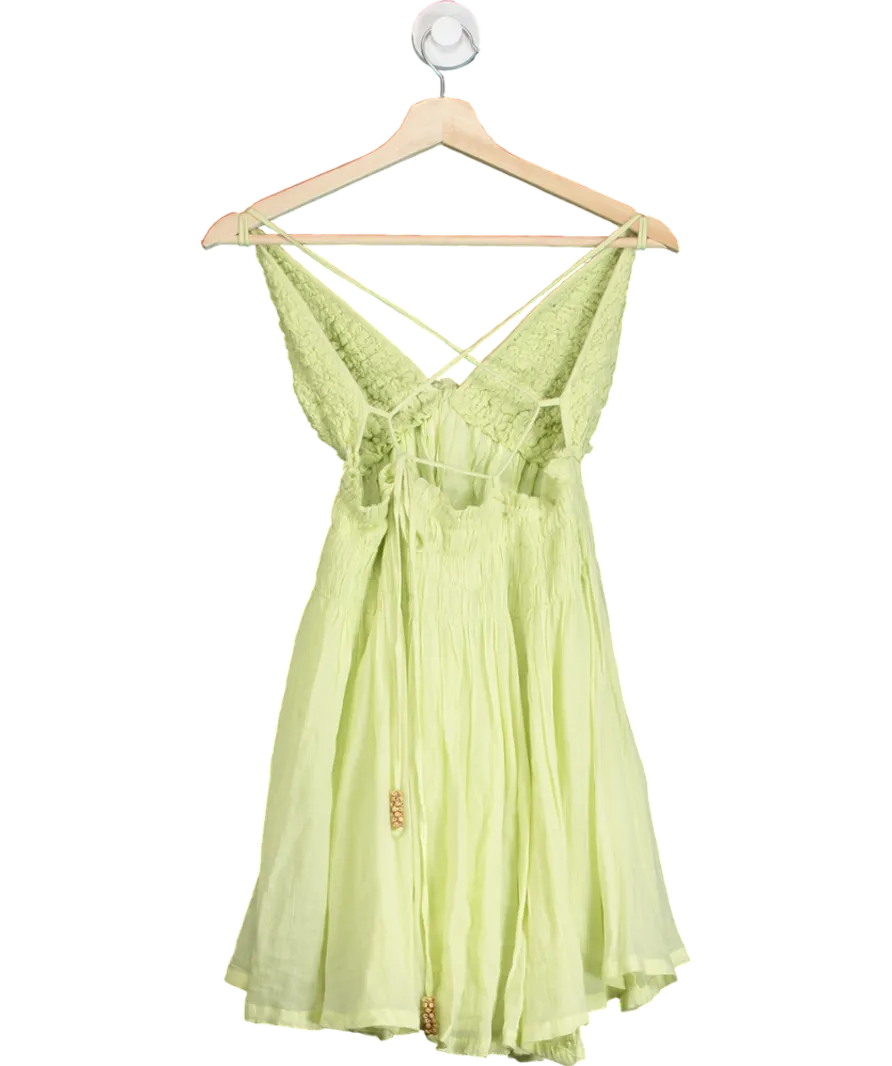 Free People Green Forever Mine Mini Dress UK M