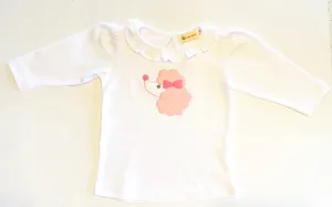 Girls Long Sleeve T-Shirt | Poodle Applique