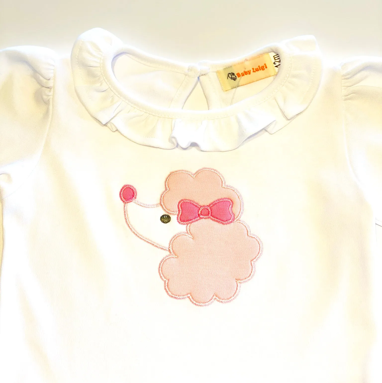 Girls Long Sleeve T-Shirt | Poodle Applique