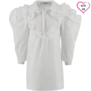 Girls White Frill Dress
