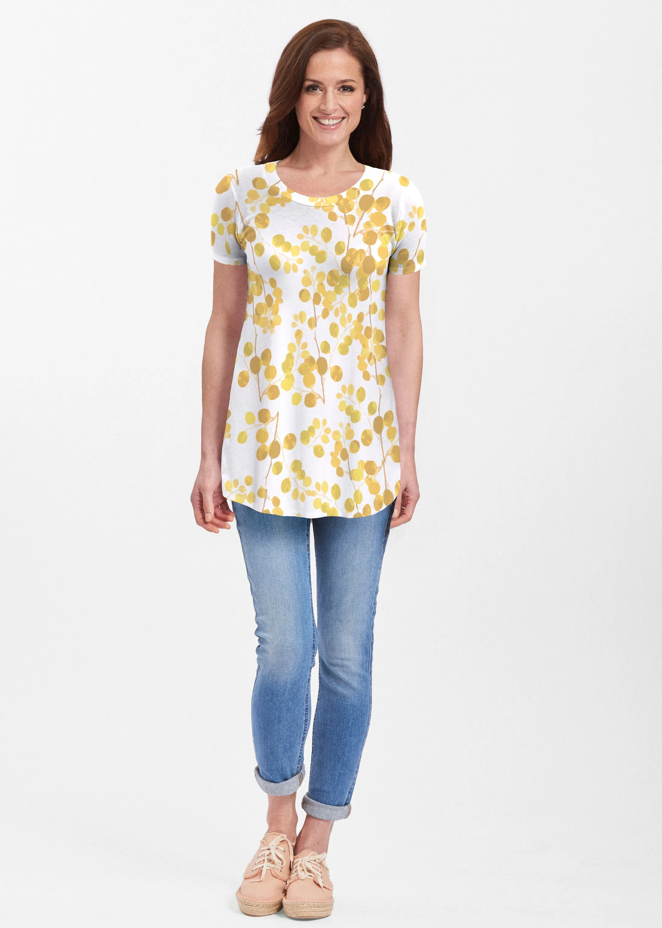 Golden Pome (7846) ~ Butterknit Short Sleeve Tunic