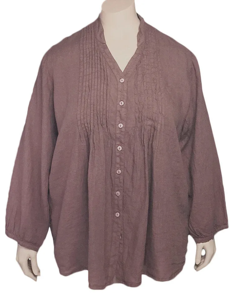 Grizas Linen Pintuck Tunic