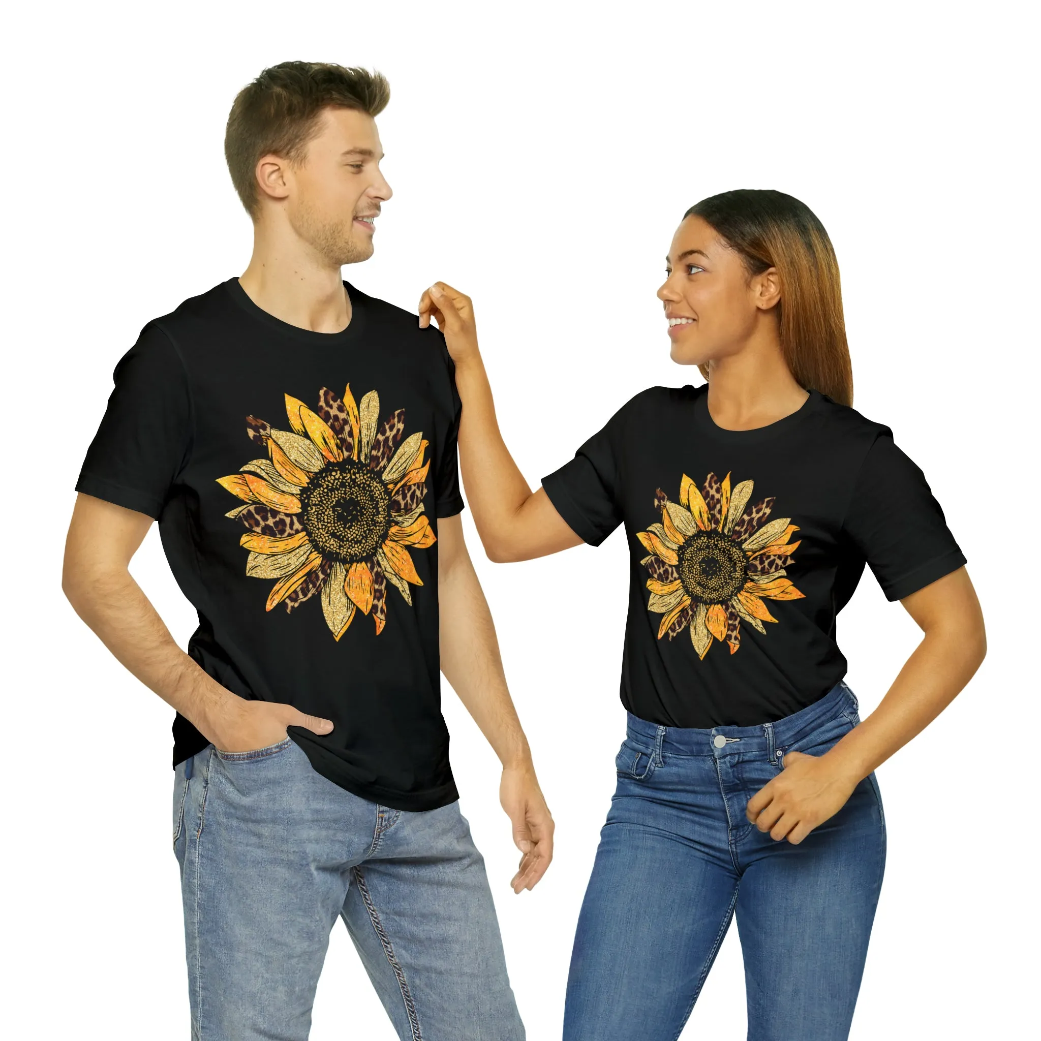 Hazel Blues® |  Sunflower Leopard Graphic Tee
