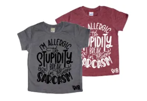 I'm Allergic to Stupidity Kids Tee
