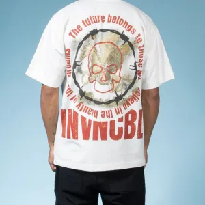 INVNCBL Barbed Skull Tee (White)