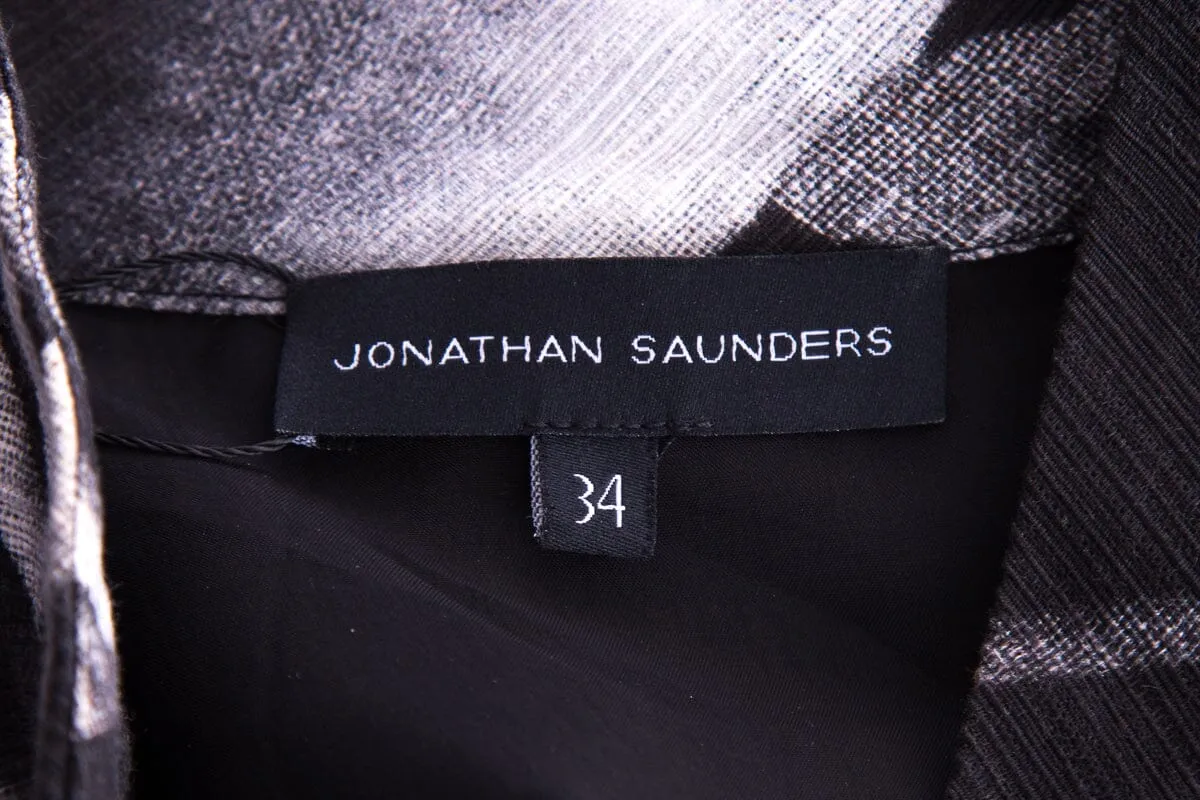 Johnathan Saunders Black & White Floral Dress SZ 34