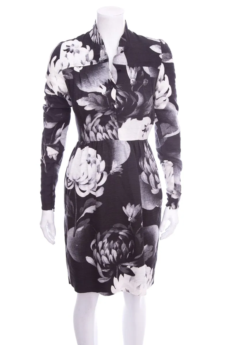 Johnathan Saunders Black & White Floral Dress SZ 34