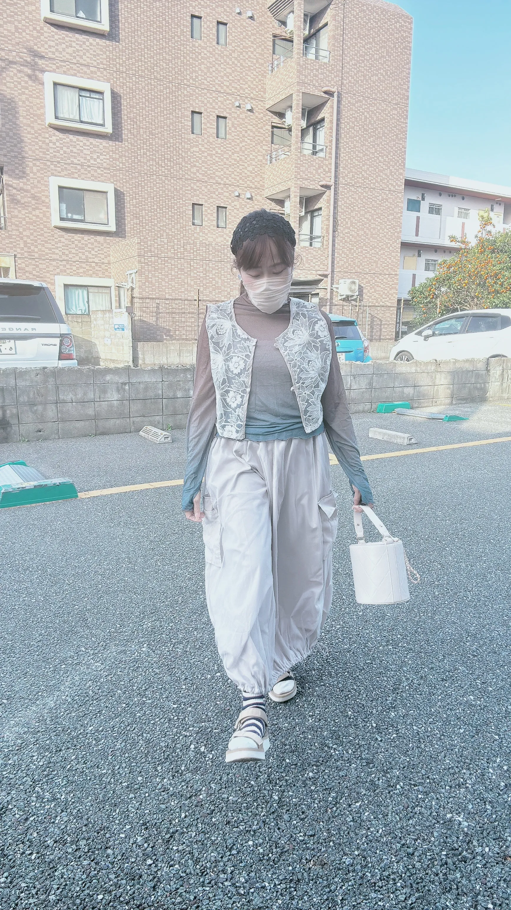 K718 網紗泡泡工裝裙