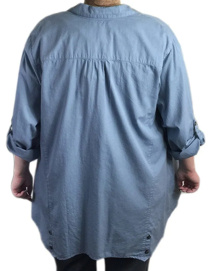 KLEEN High Low Cotton Boyfriend Shirt