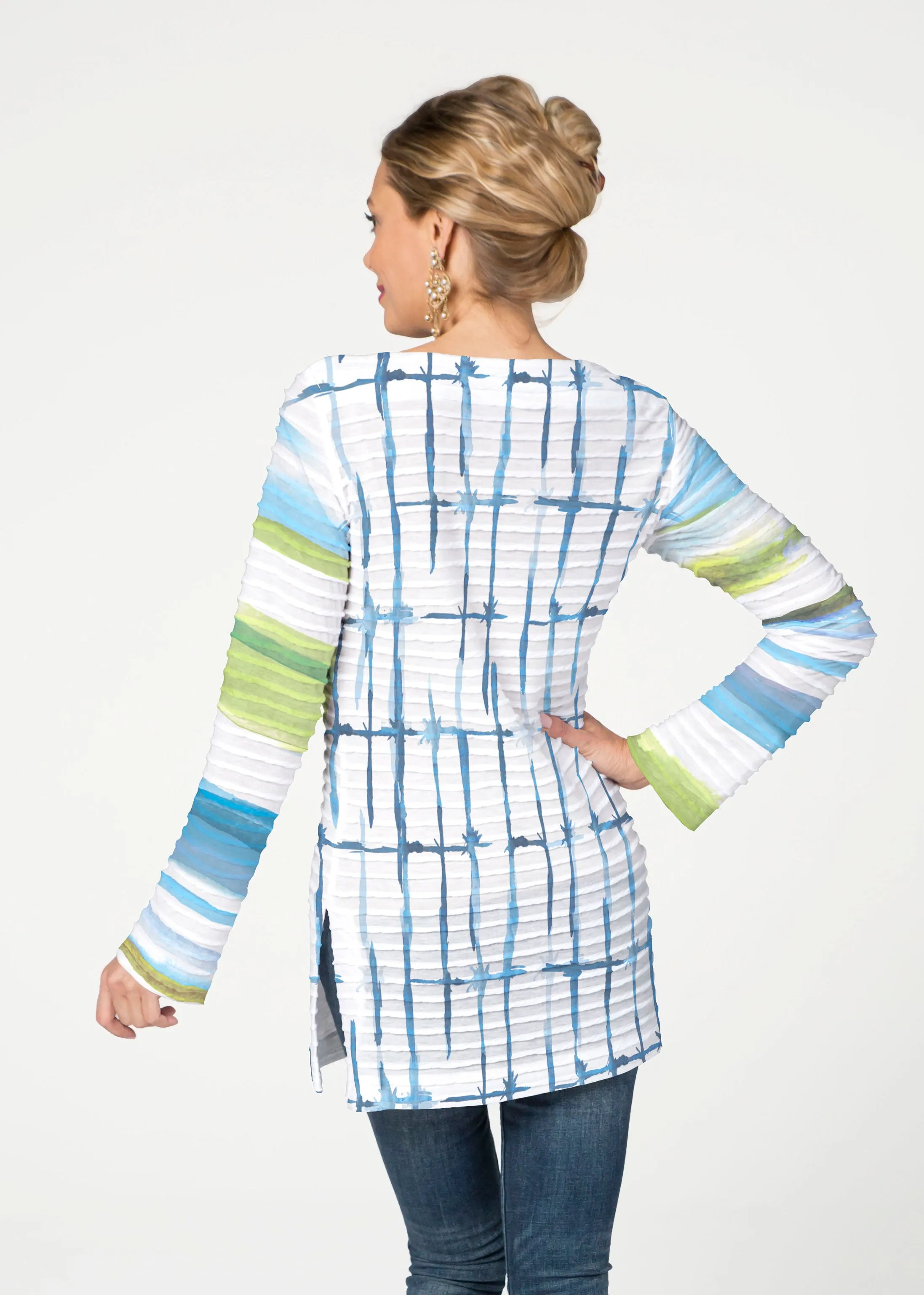 Knotted Stripe (7853) ~ Banded Boatneck Tunic