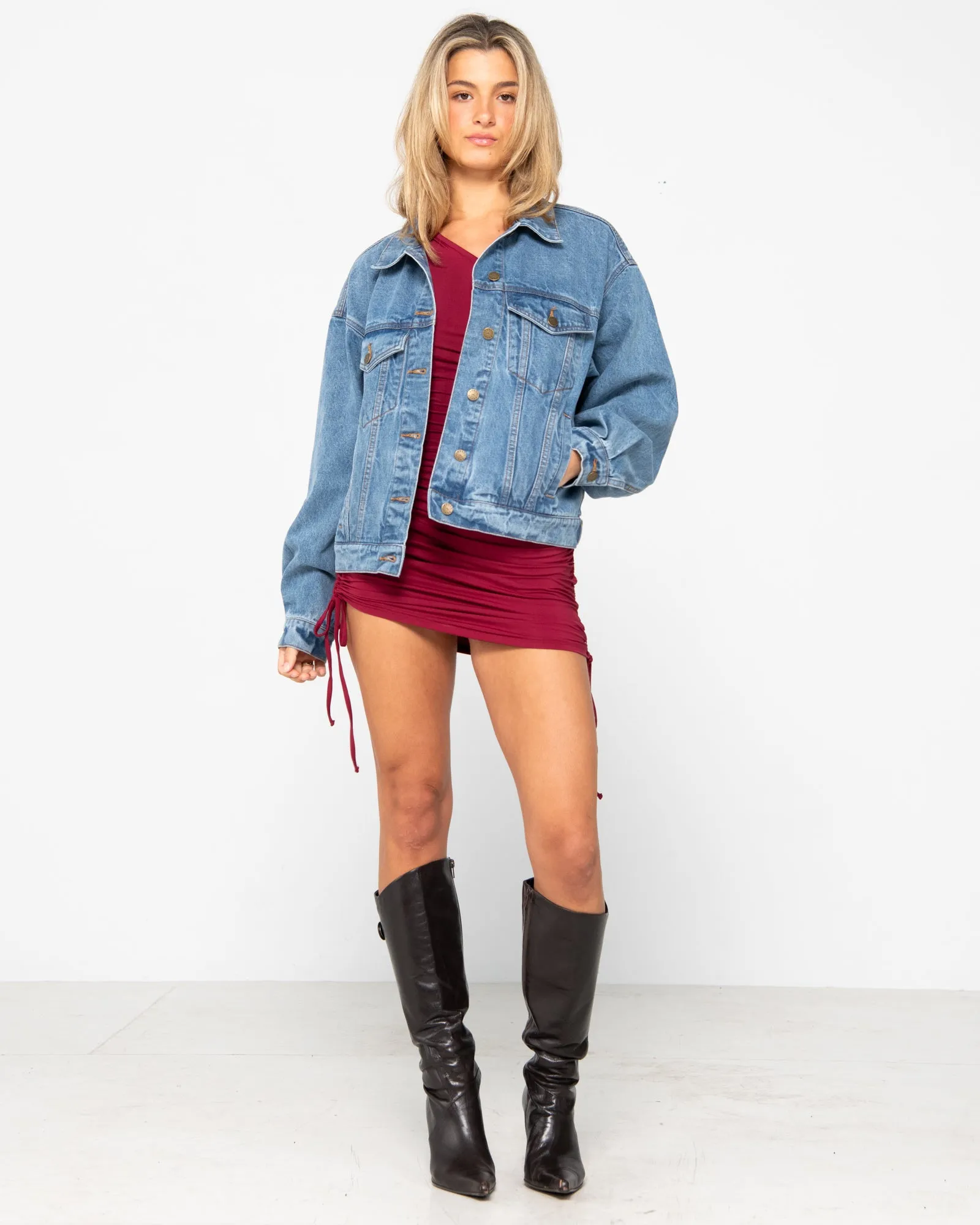 Lani One Shoulder Ruched Mini Dress