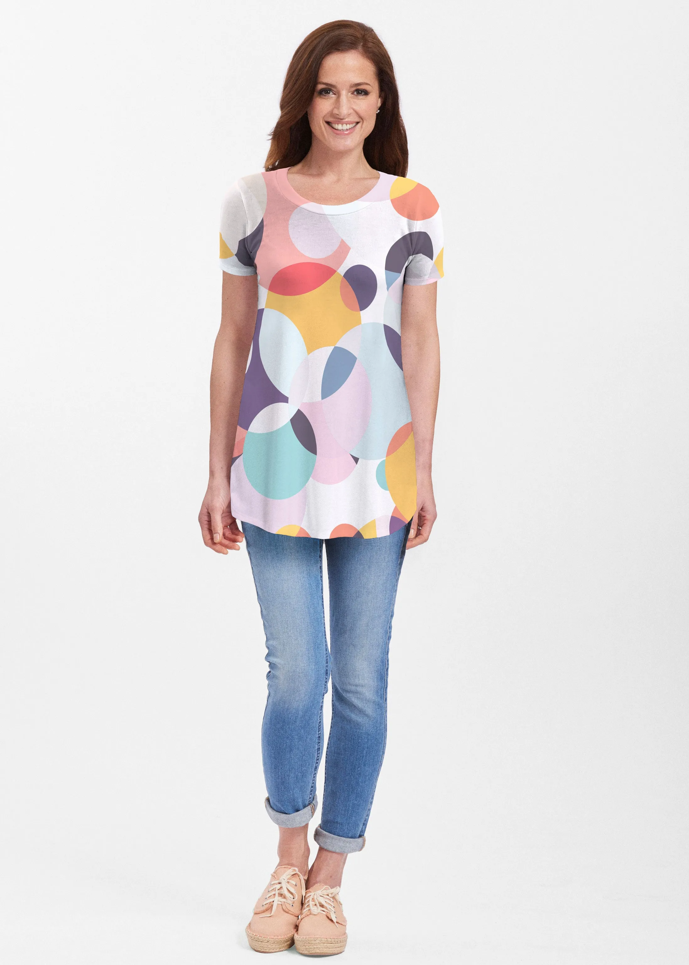 Marble Chevron (25065) ~ Butterknit Short Sleeve Tunic