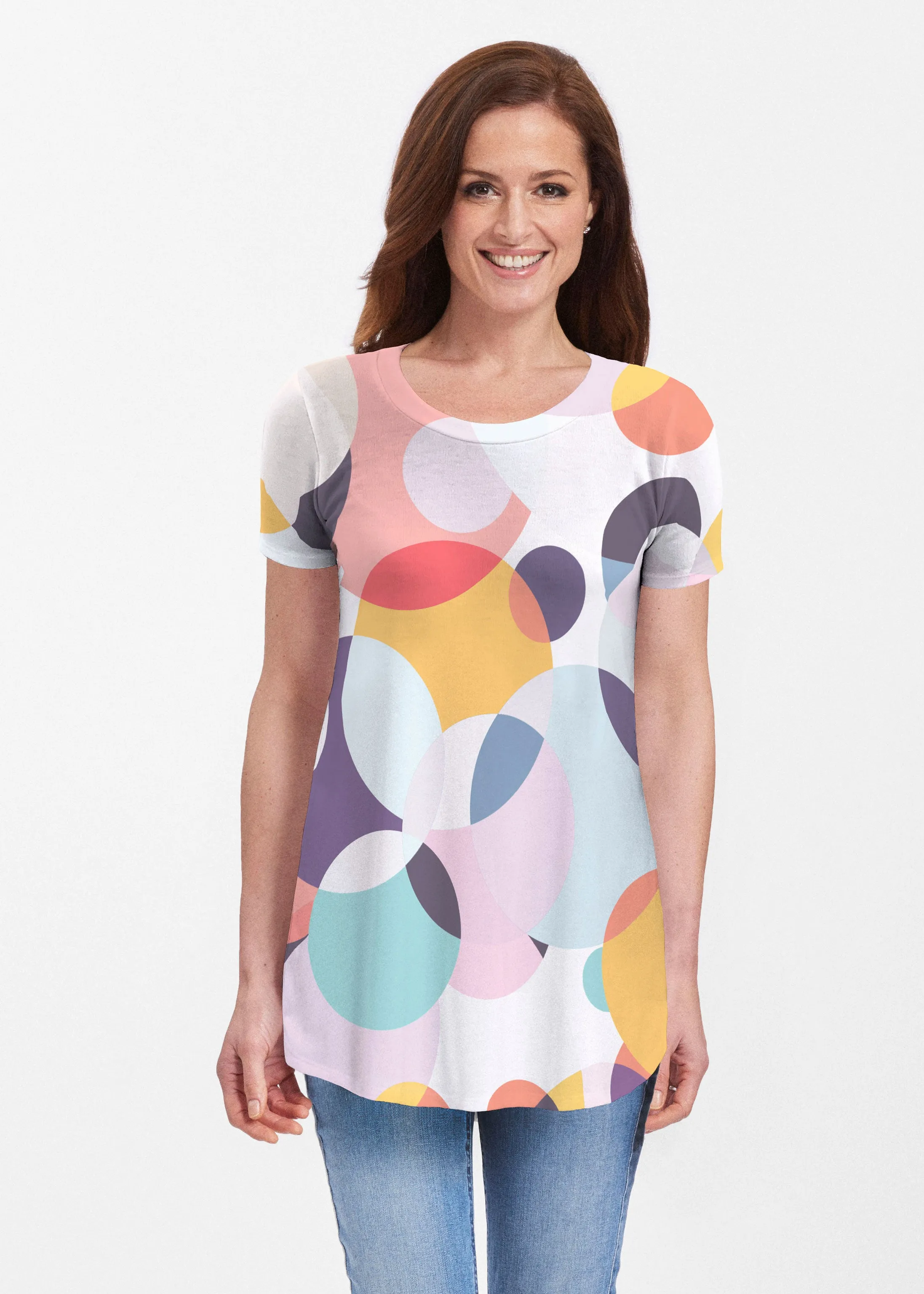 Marble Chevron (25065) ~ Butterknit Short Sleeve Tunic