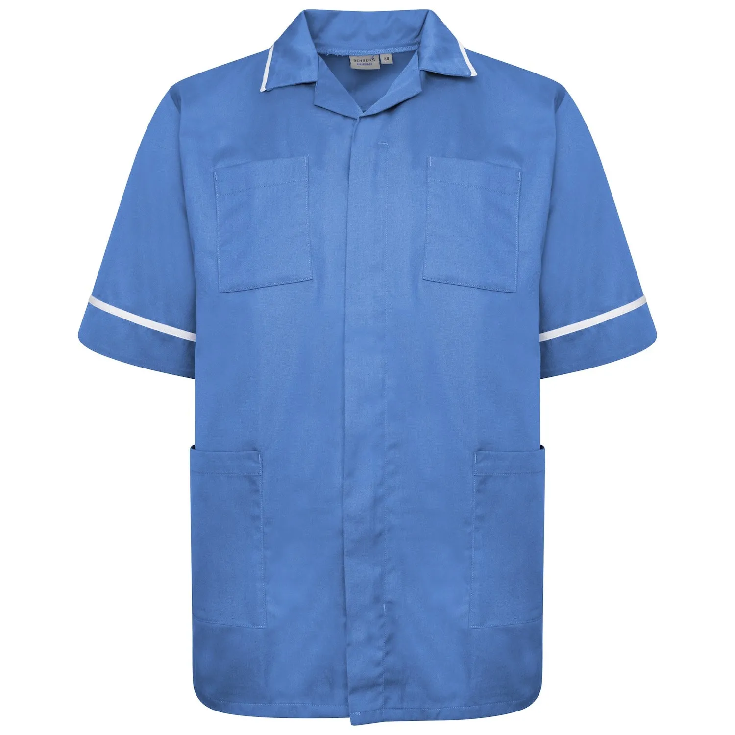 Mens Healthcare Tunic | Hospital Blue/White Trim