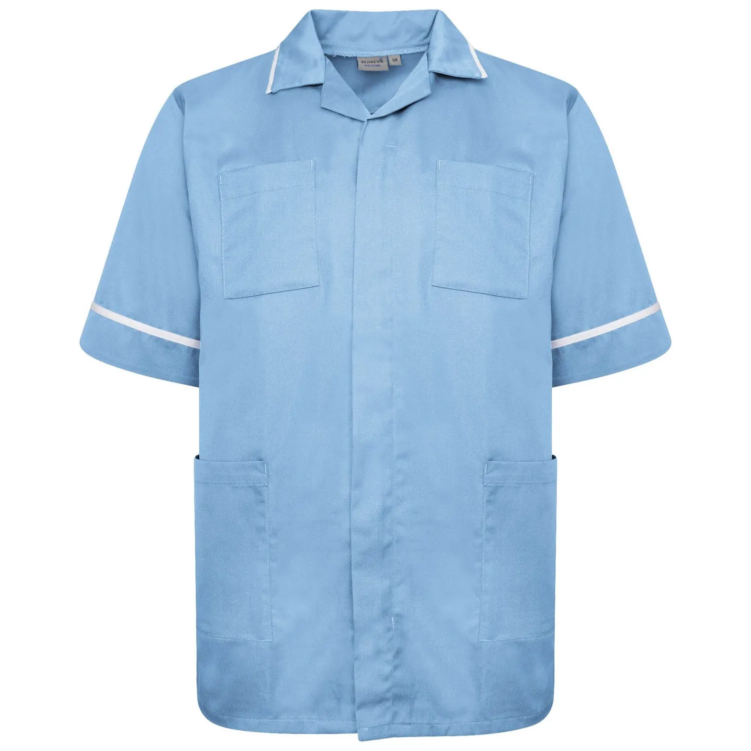 Mens Healthcare Tunic | Sky/White Trim