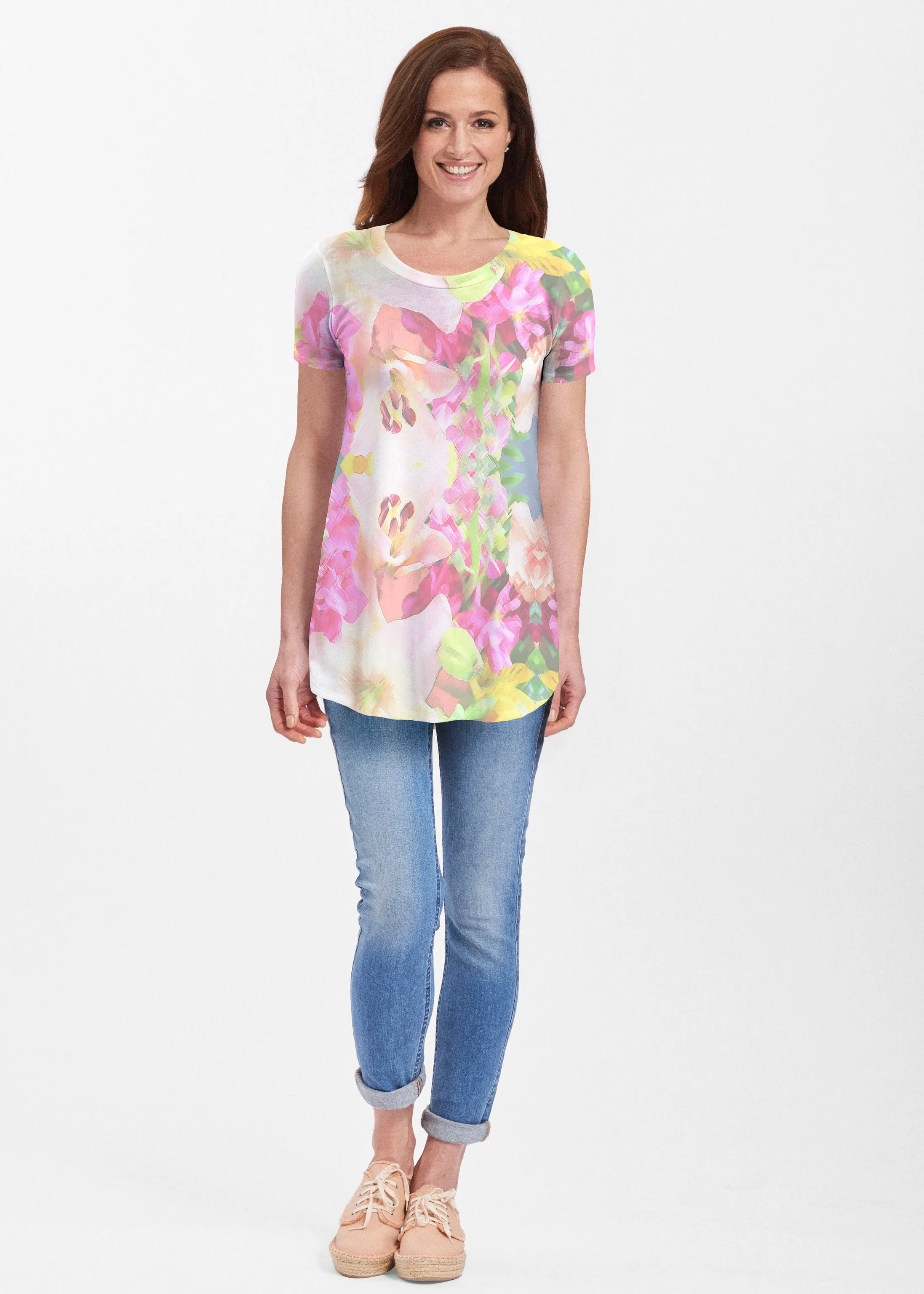 Mirage Pink (13140) ~ Butterknit Short Sleeve Tunic