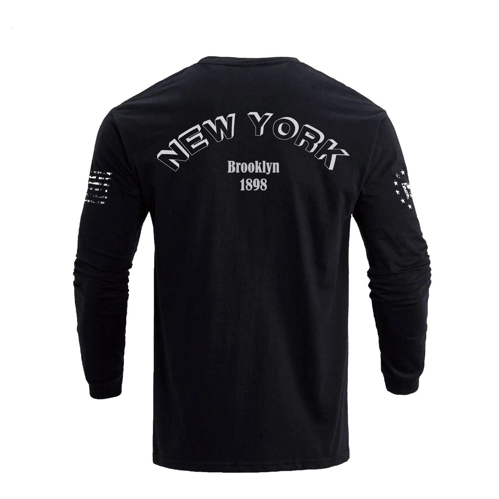 NEW YORK USA FLAG GRAPHIC LONG SLEEVE T-SHIRT