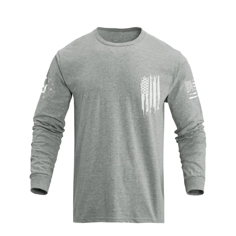 NEW YORK USA FLAG GRAPHIC LONG SLEEVE T-SHIRT