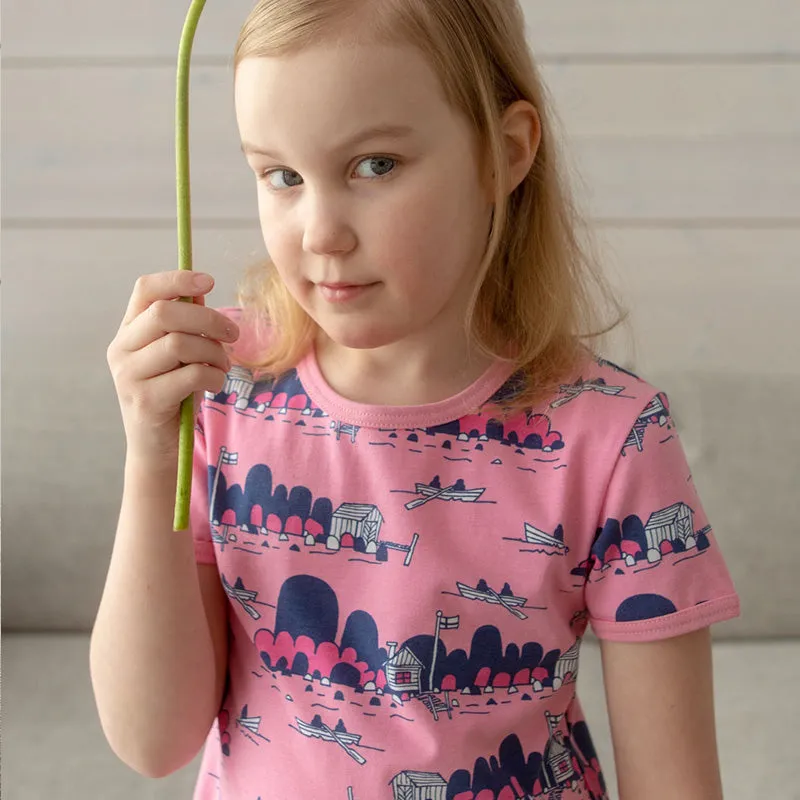 PaaPii Archipelago Tunic - Light Pink - Short Sleeve