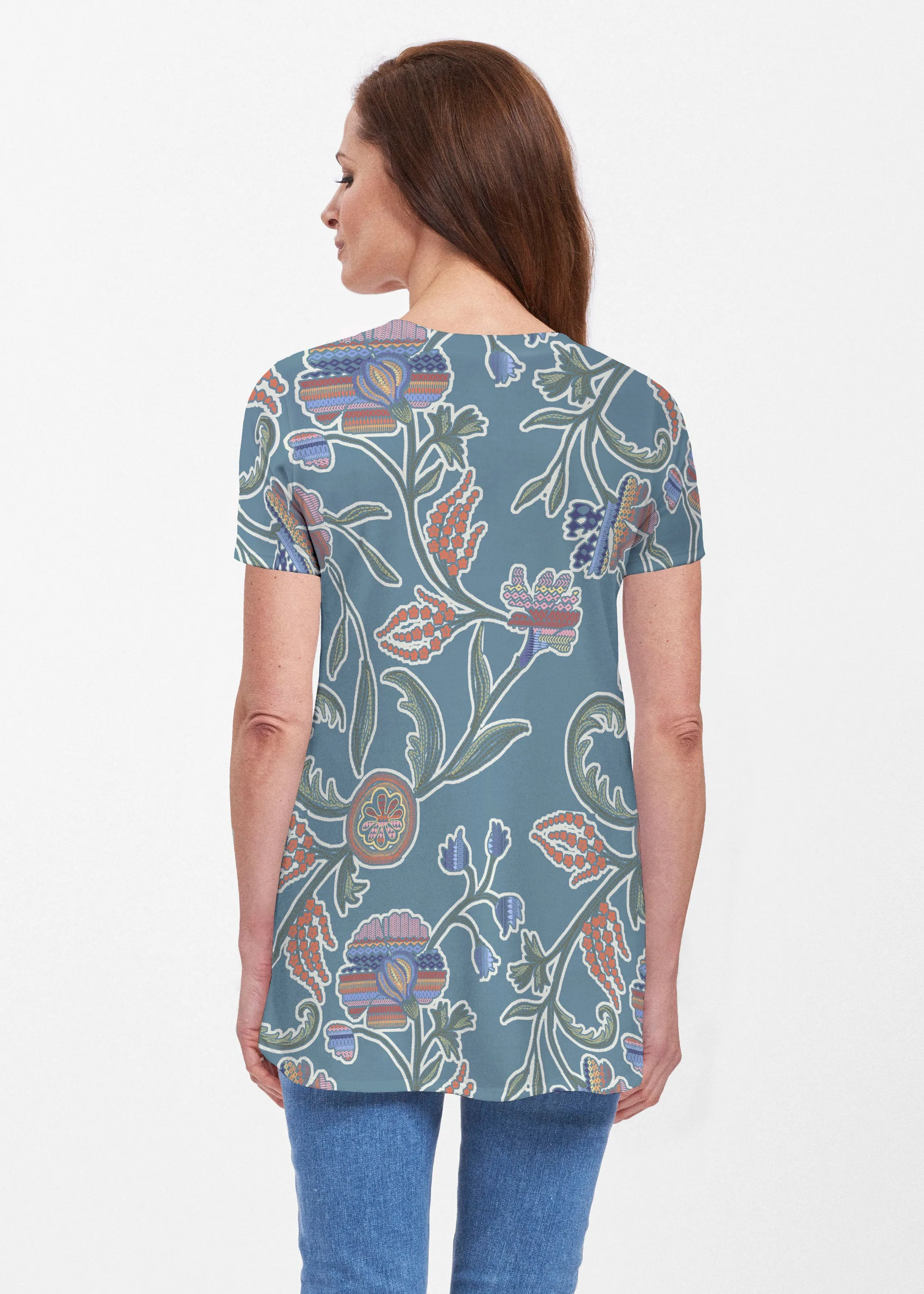 Patterns At Play Blue (7827) ~ Butterknit Short Sleeve Tunic