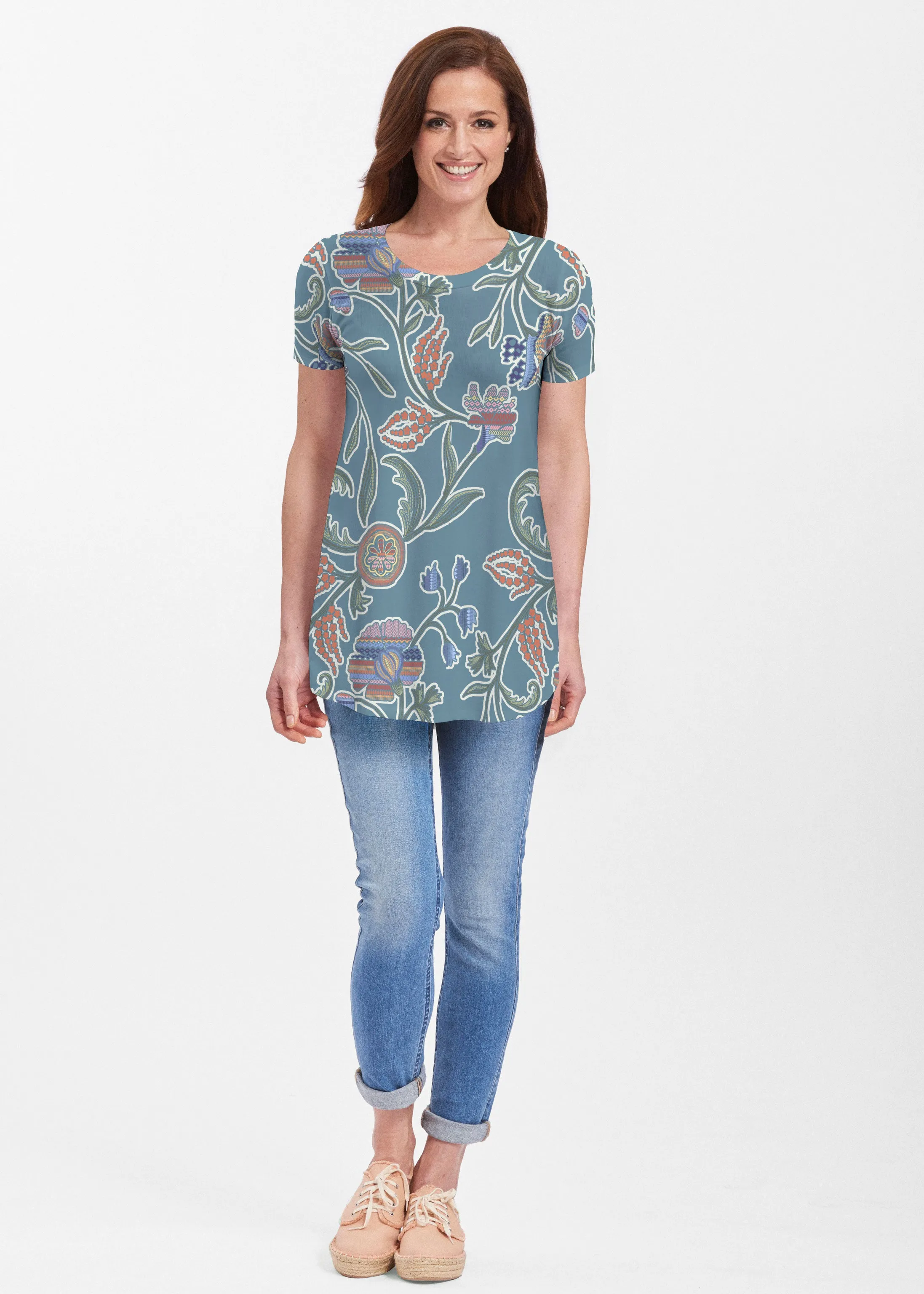 Patterns At Play Blue (7827) ~ Butterknit Short Sleeve Tunic
