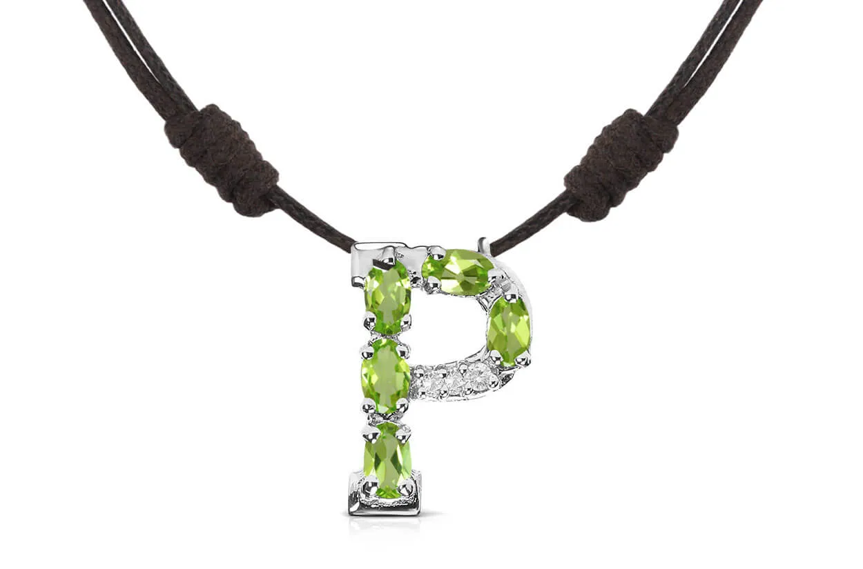 Pendant Letter P Initial 18kt Gold